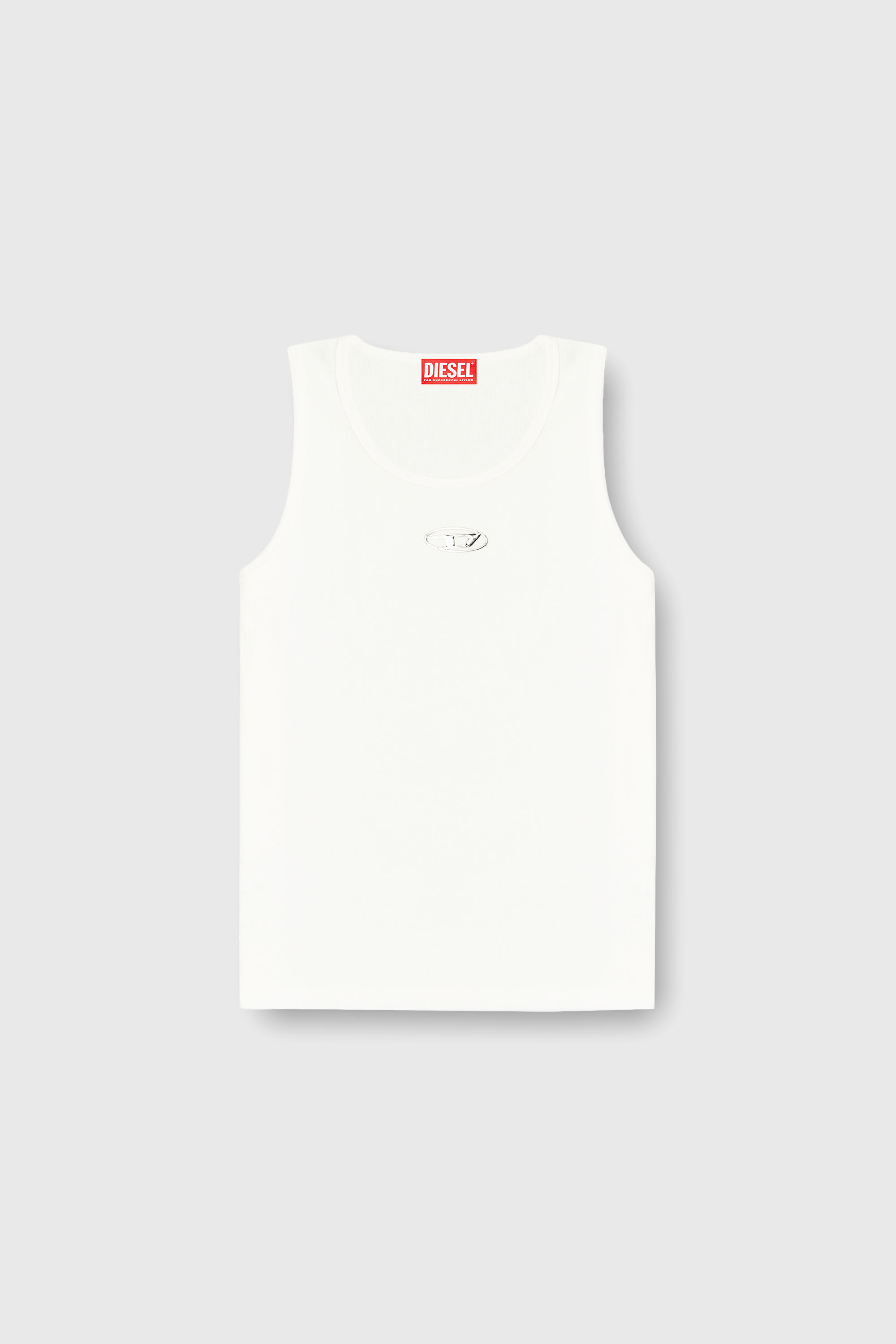 Diesel - T-LIFTY-IOD, Man's Cotton tank top with logo in White - 2