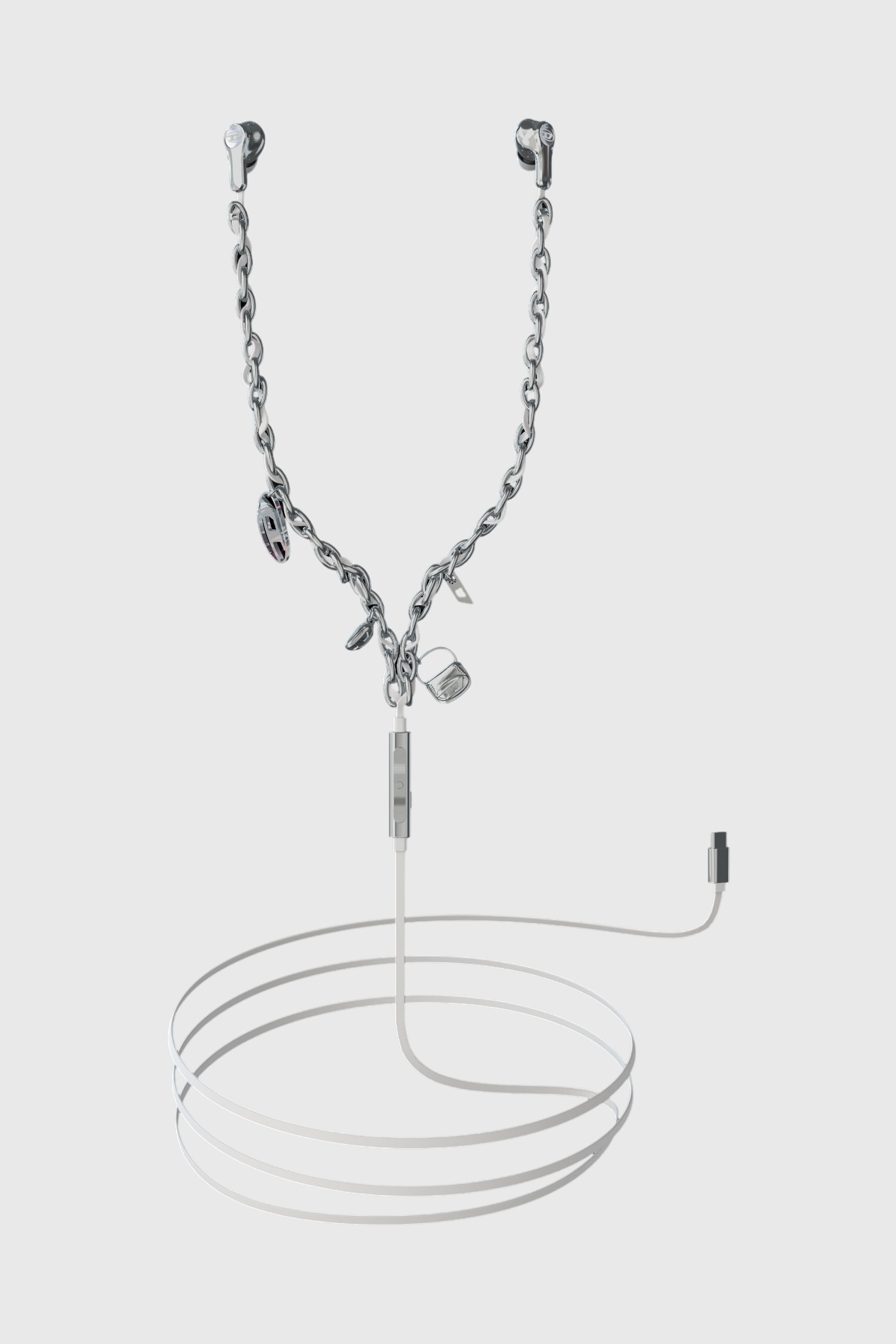 Diesel - 60458  WIRED EARBUDS WIRED EARBUDS, Unisex's Wired Earbuds and charms in Silver - 1