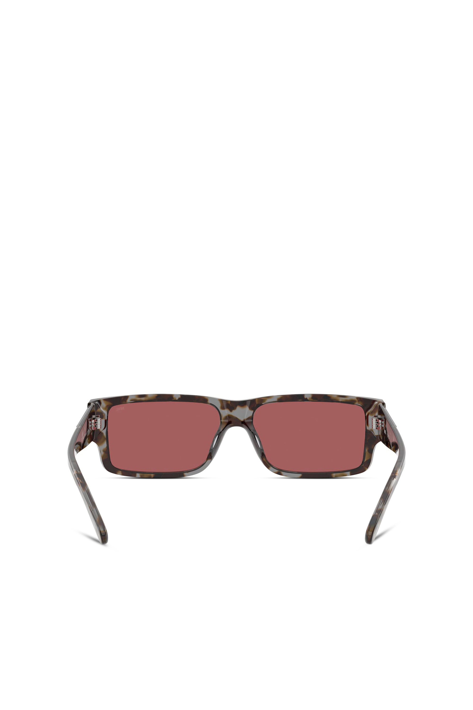 Diesel - 0DL2003 SIZE 57, Man's Rectangle sunglasses in Red - 3