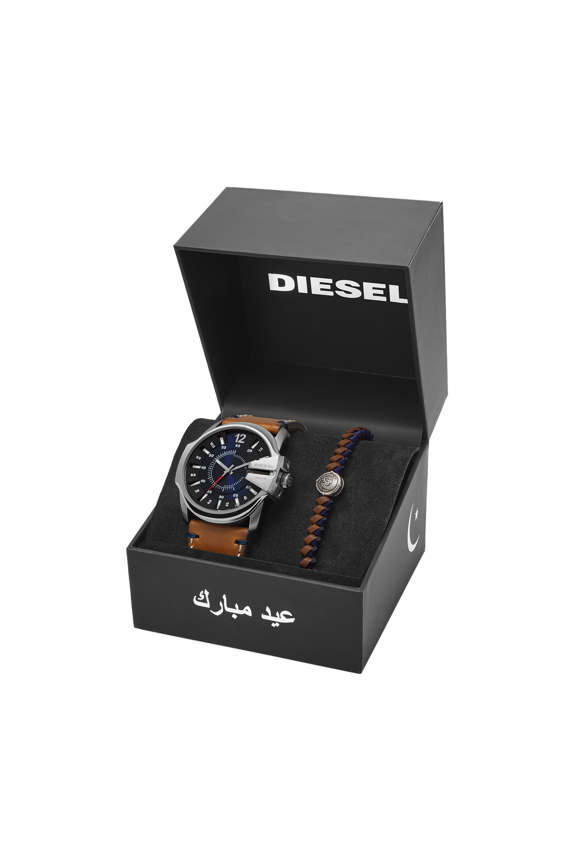 Diesel - DZ1925, Man's Master Chief Watch and Bracelet Set in Brown - 4