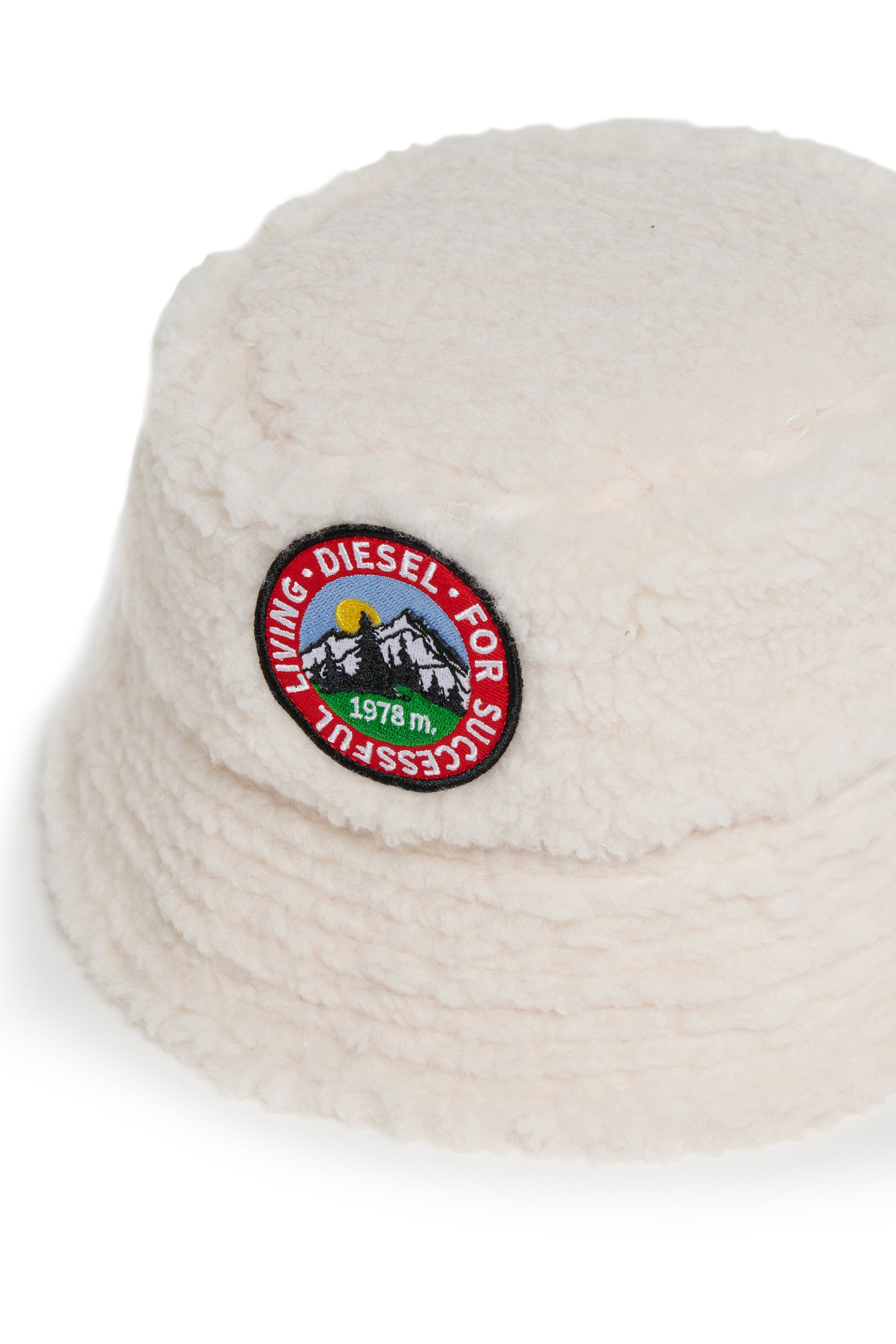 Diesel - FBONT, Unisex's Bucket hat in cosy pile fabric in White - 3