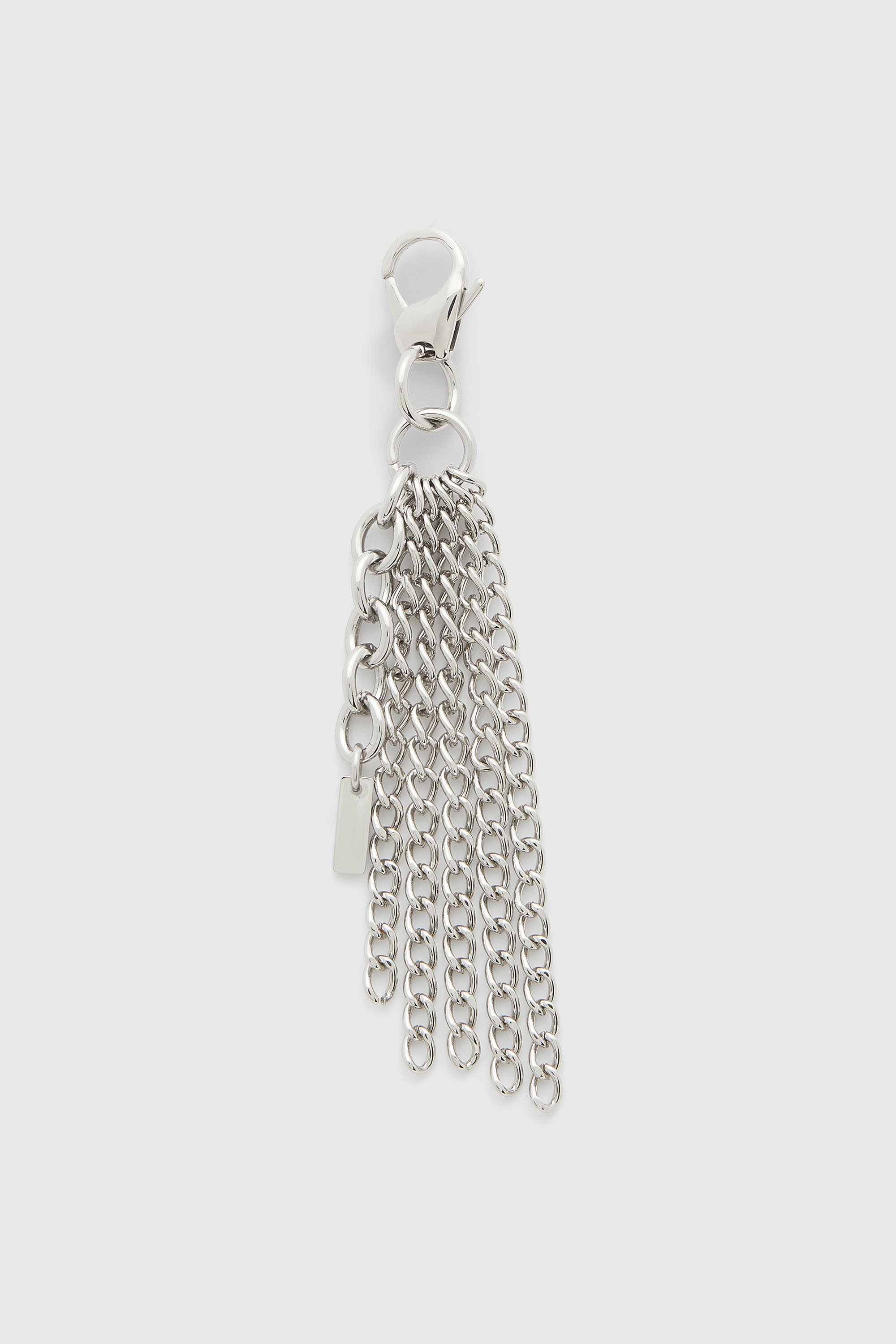 Diesel - CHARM-MULTI CHAIN, Woman's Metal keyring with chain fringes in Silver - 2