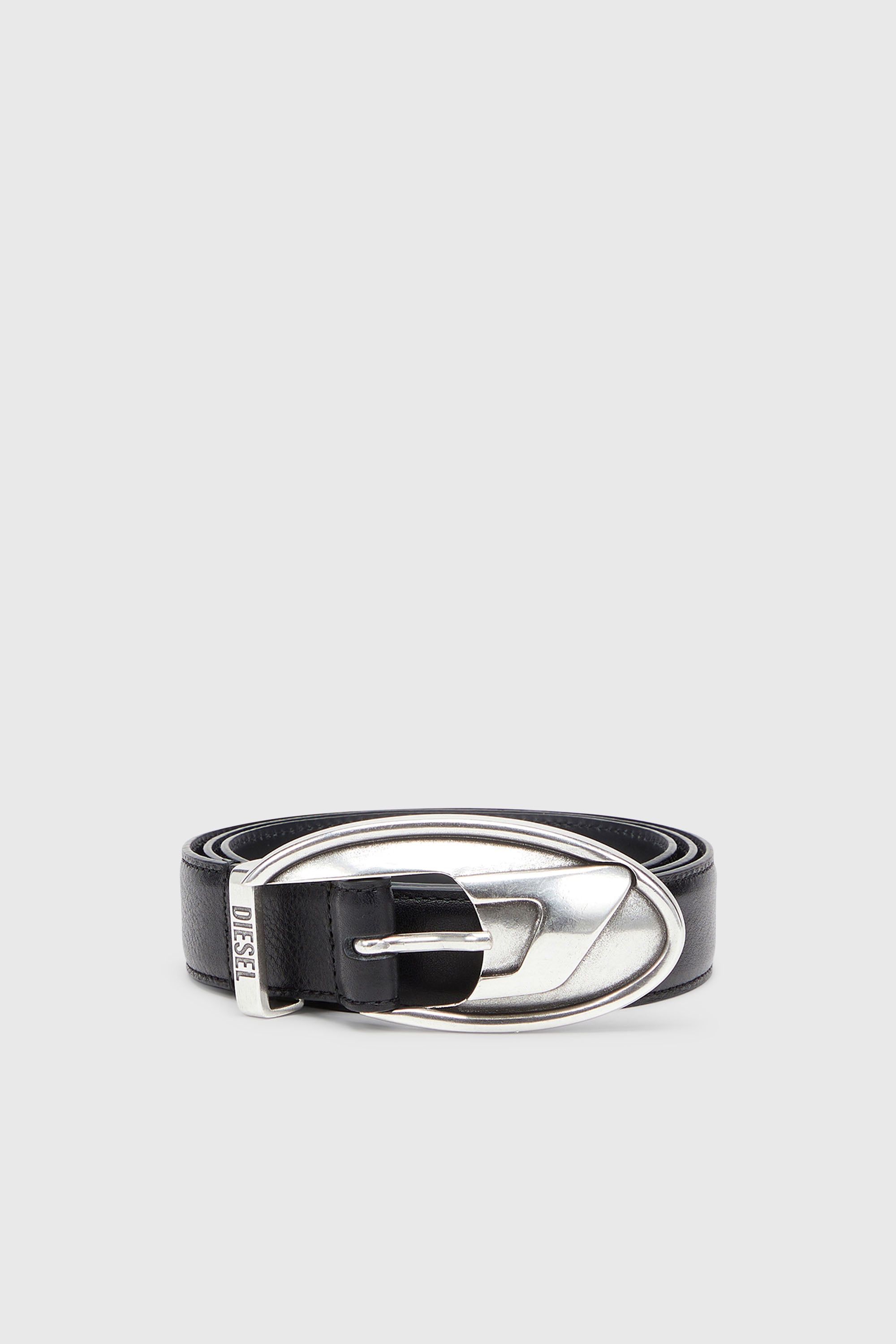 Diesel - B-D ROP 30, Unisex's 3 cm belt in bonded leather in Black - 1