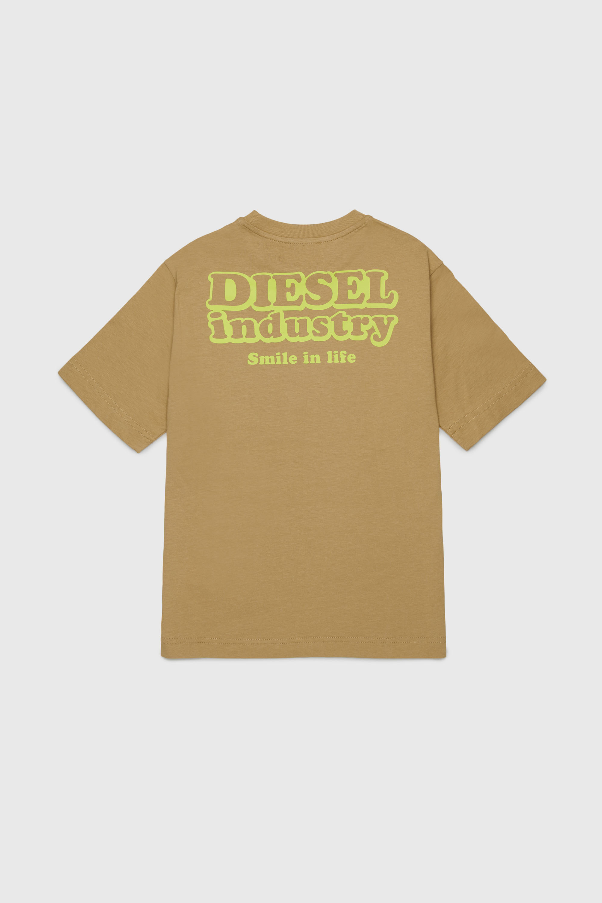 Diesel - TLODIM OVER, Man's T-shirt with Diesel Industry print in Brown - 2