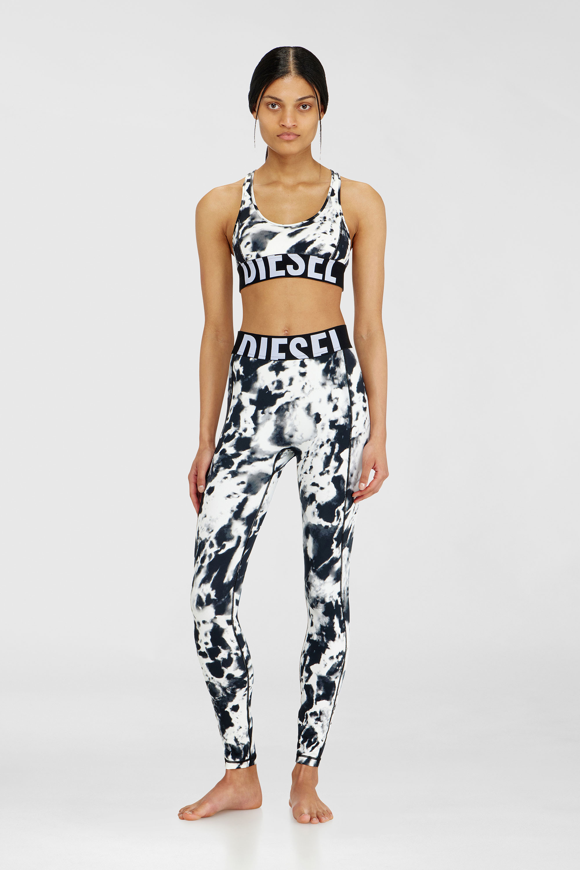Leggings in printed microfibre