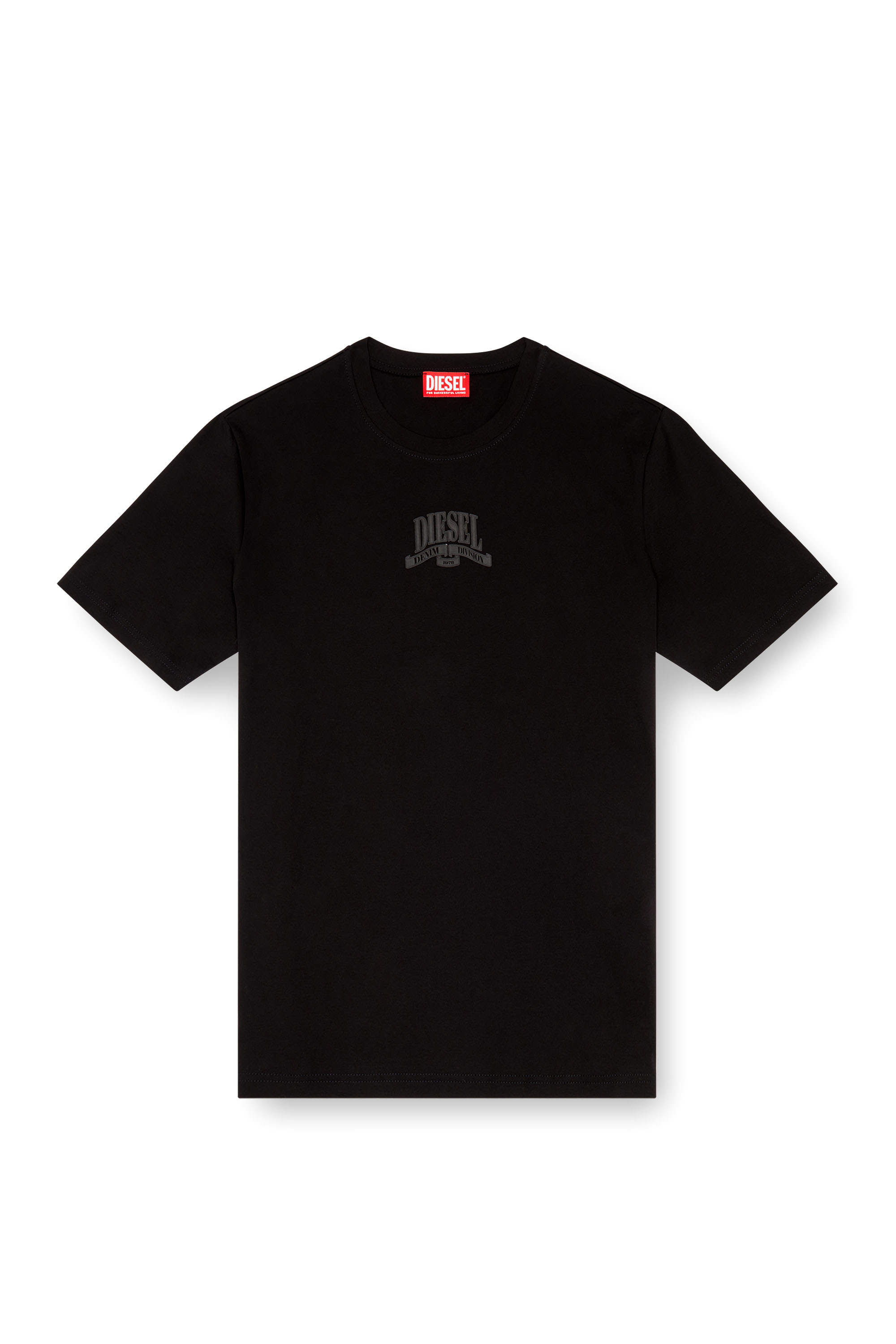 Diesel - T-MADJUST-K1, Man's Interlock T-shirt with tonal Diesel print in Black - 2