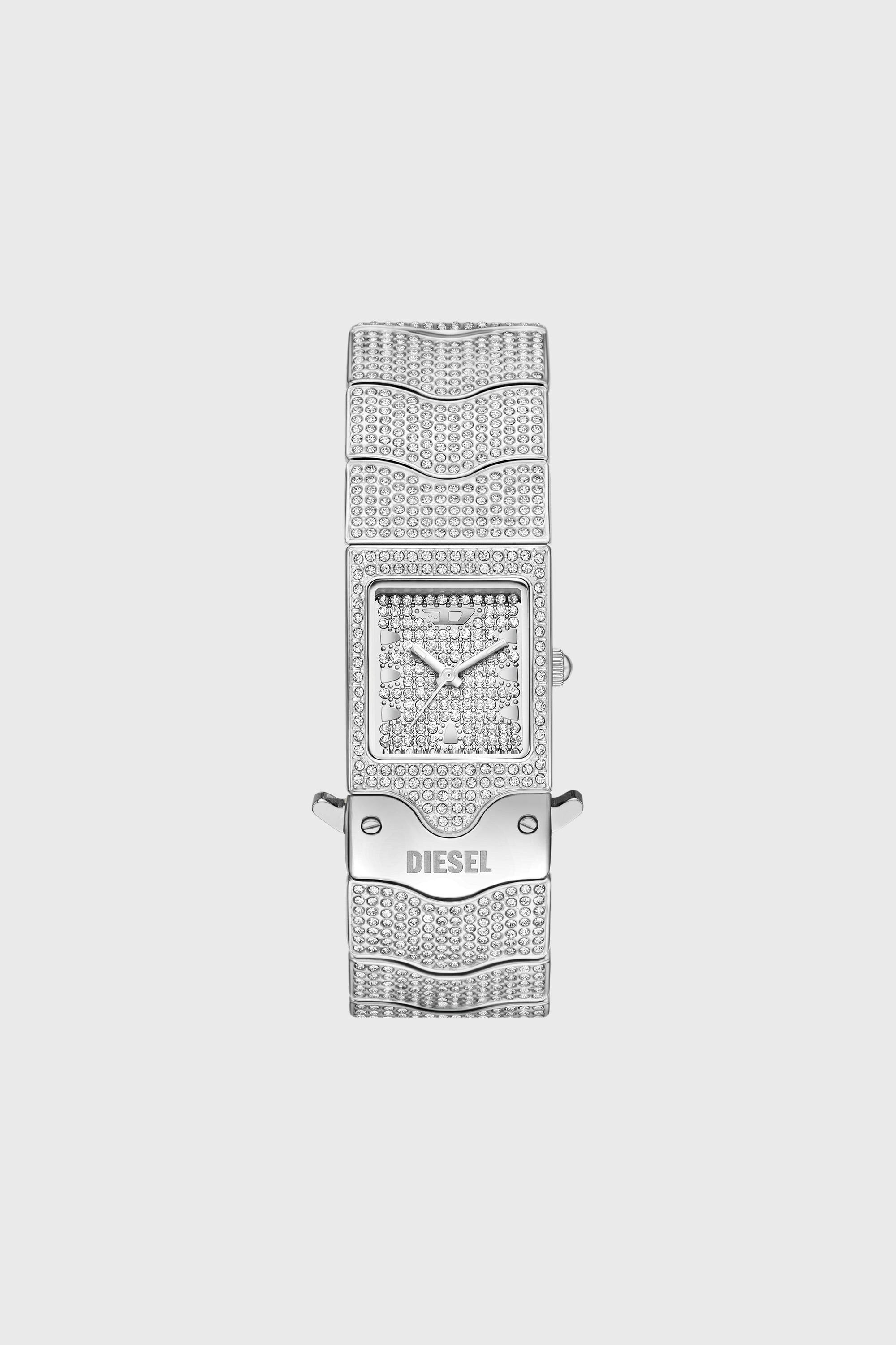 Diesel - DZ2247 WATCH, Man's Closer limited edition stainless steel pav&eacute; watch in Silver - 1