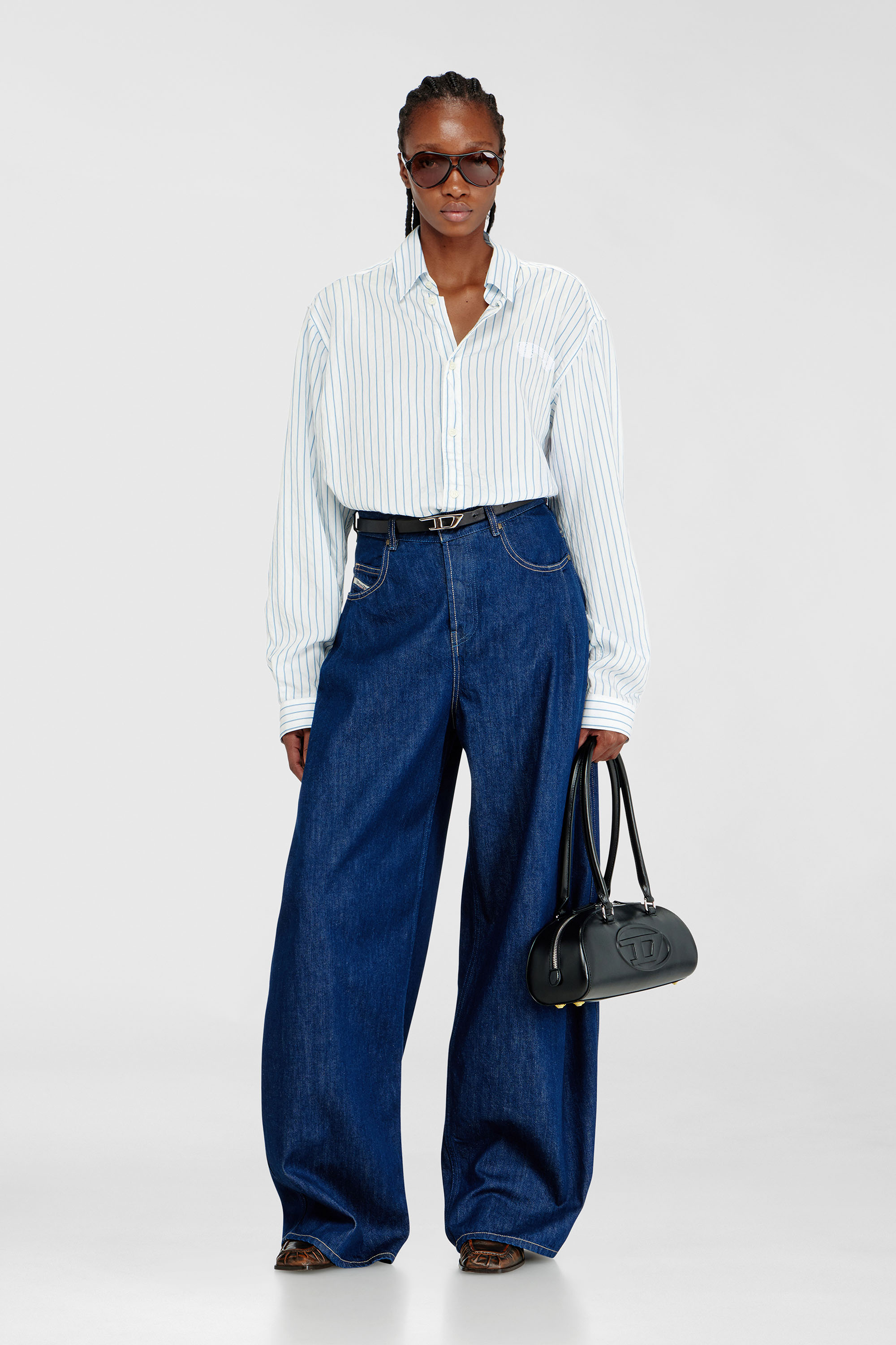Diesel - Woman's Relaxed Jeans 1987 D-Khelz 09Q09, Dark Blue - 1
