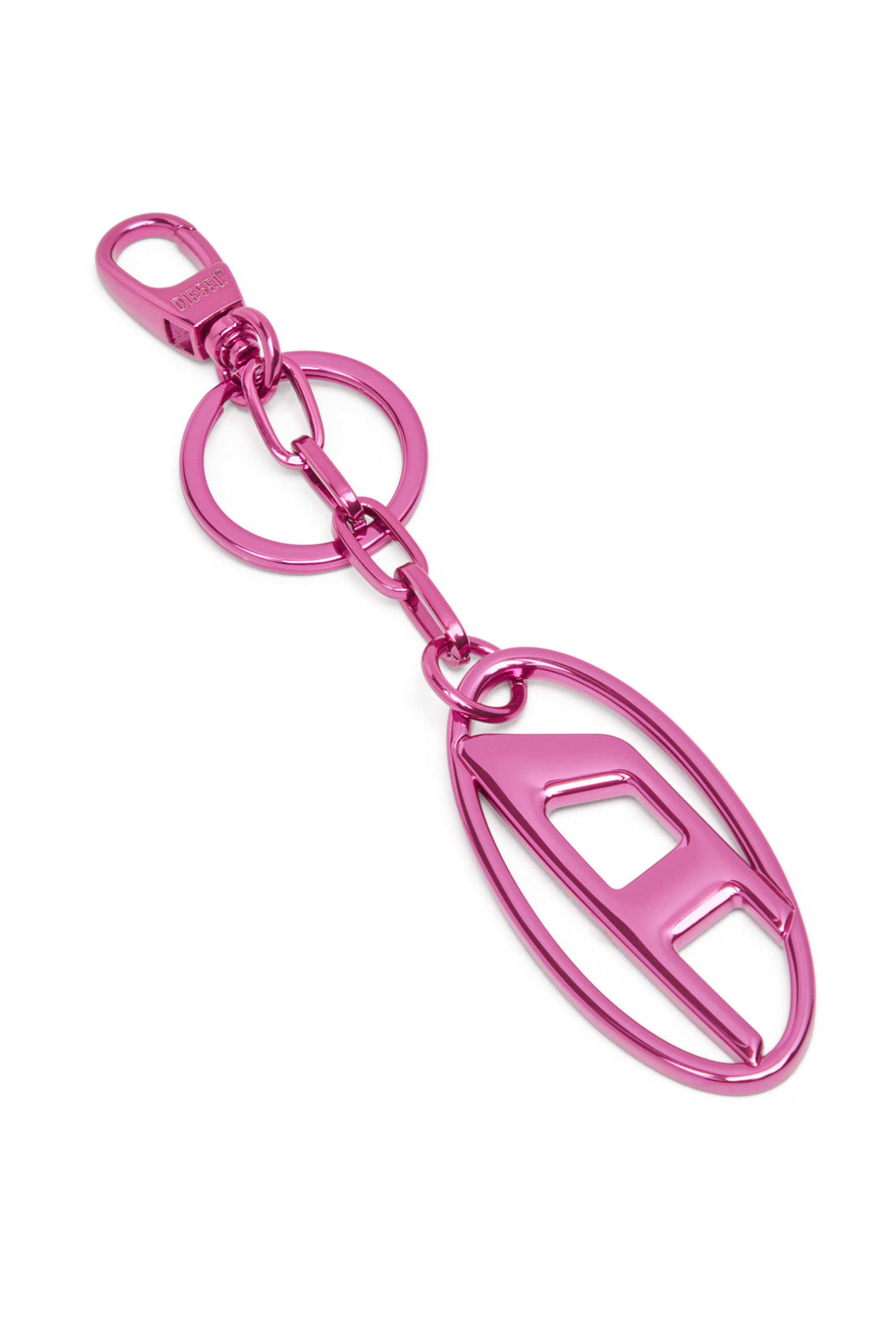 Diesel - HOLY-C, Woman Metal keyring with logo plaque in Pink - Image 2