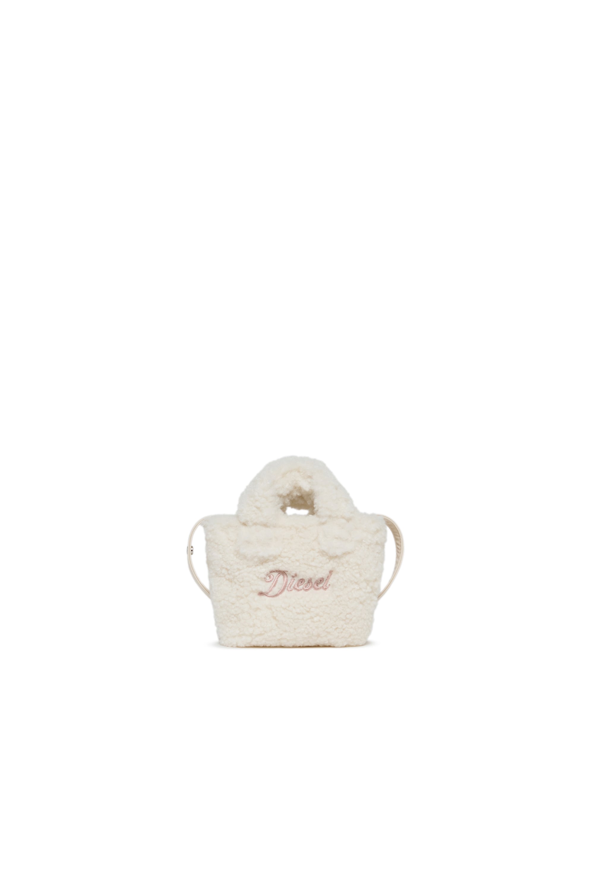 Diesel - WIXIT, Woman's WIXIT - Mini bag in teddy fleece in White - 1