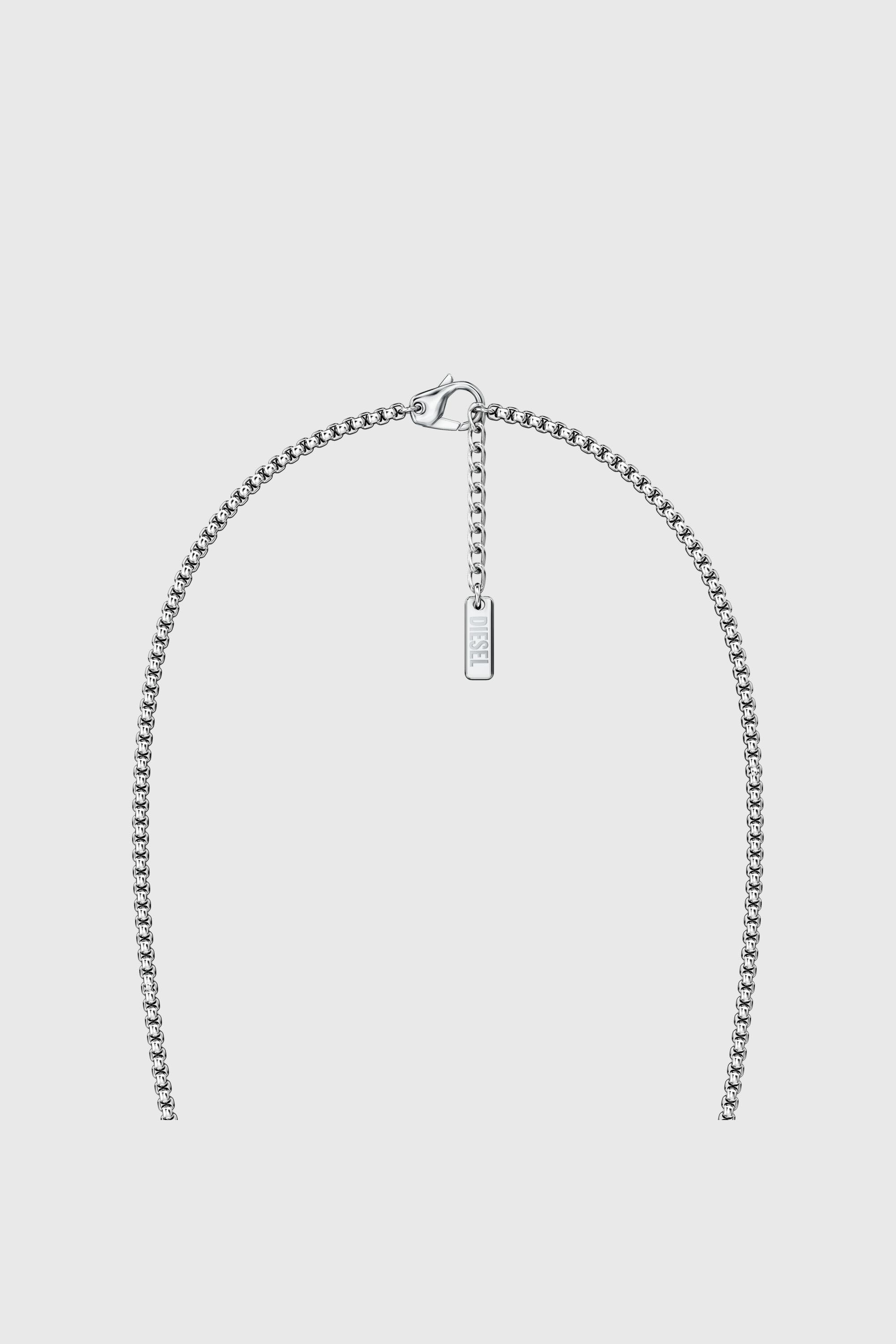 Diesel - DX1689040 JEWELLERY, Unisex's Stainless steel pendant necklace in Silver/Red - 3