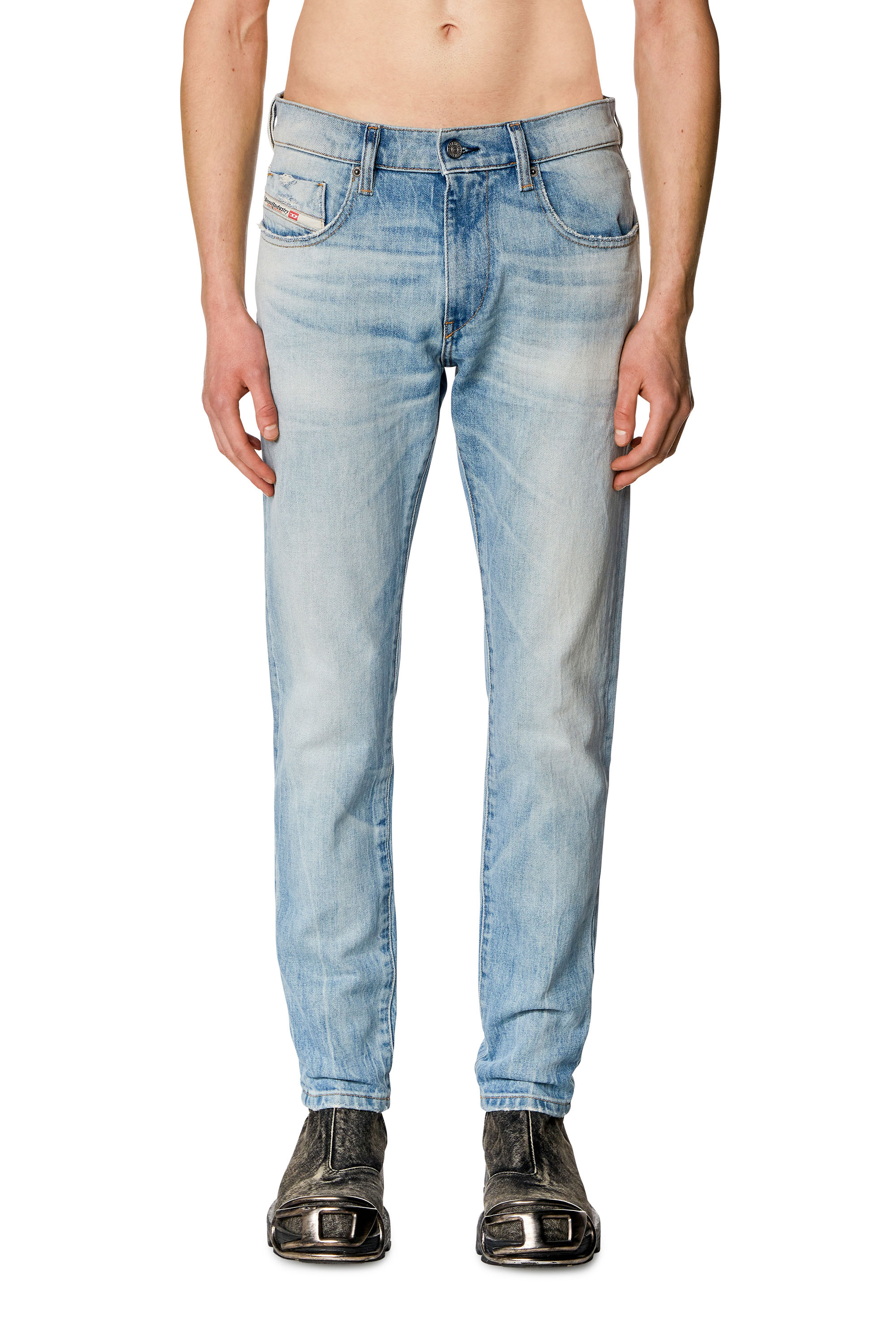 Diesel - Man Slim Jeans 2019 D-Strukt 0DQAB, Light Blue - Image 1