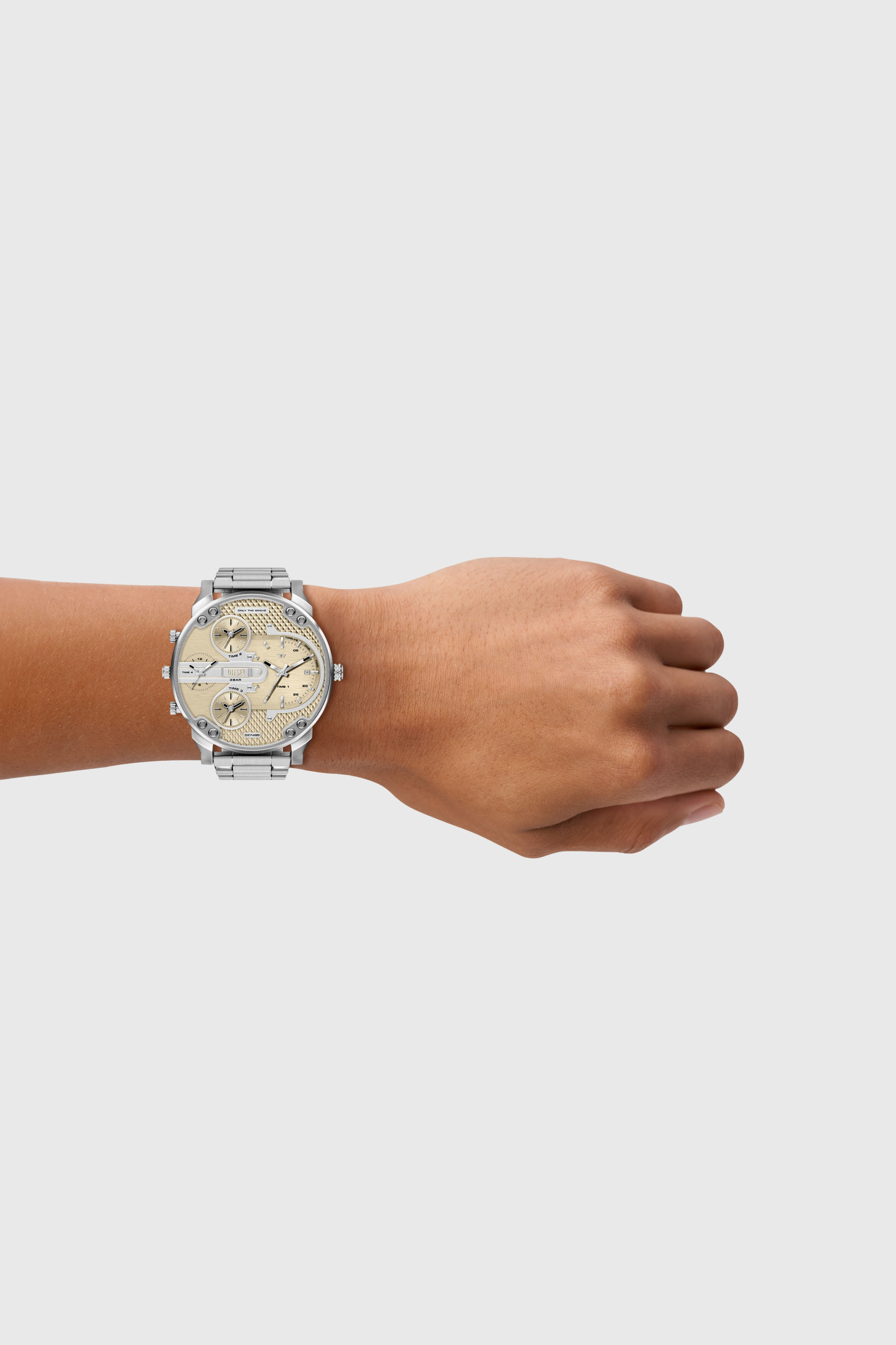 Diesel - DZ7495 WATCH, Man's Mr. Daddy Slim Stainless Steel Watch in Silver - 5