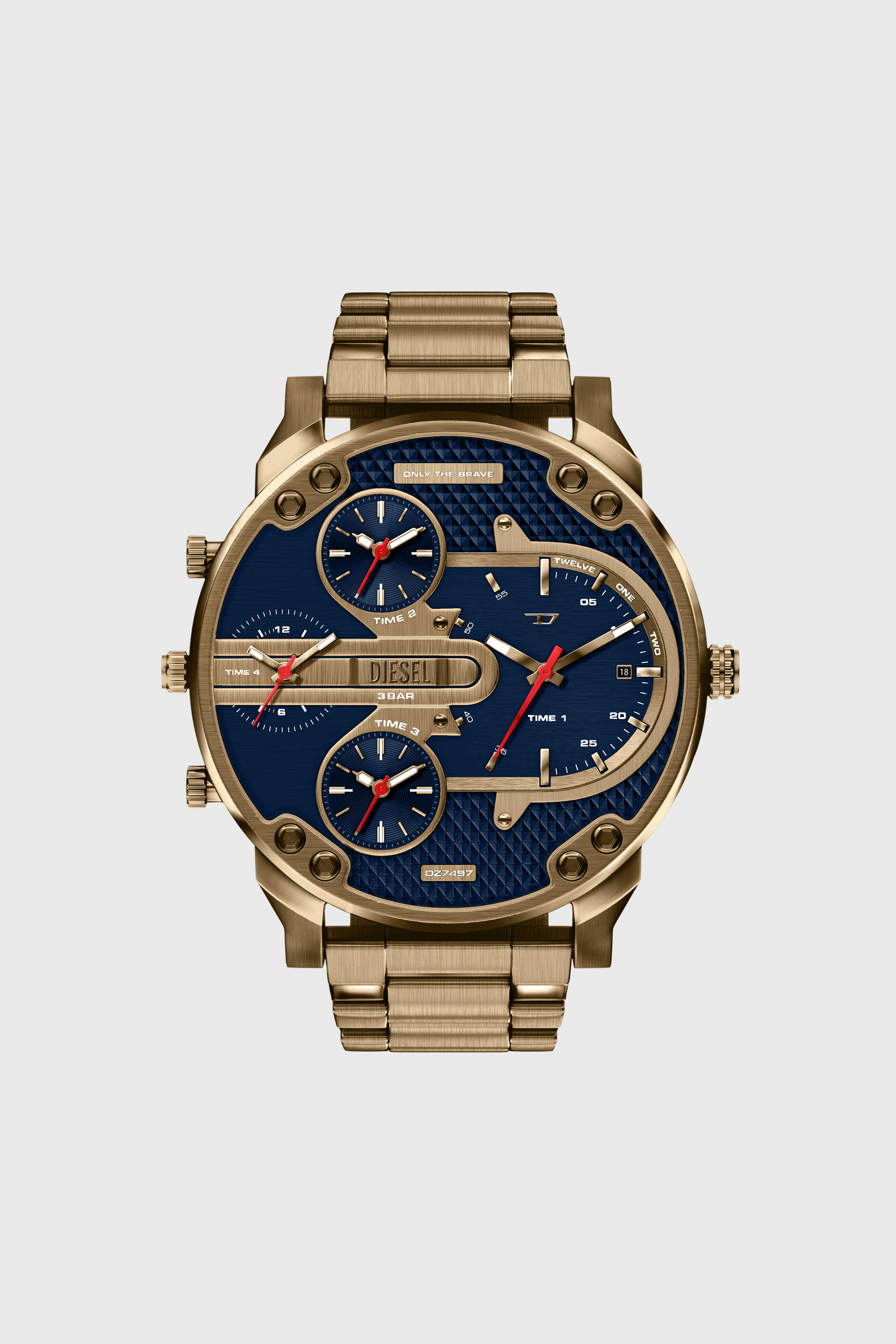 Mr. Daddy Slim date antique gold-tone stainless steel watch