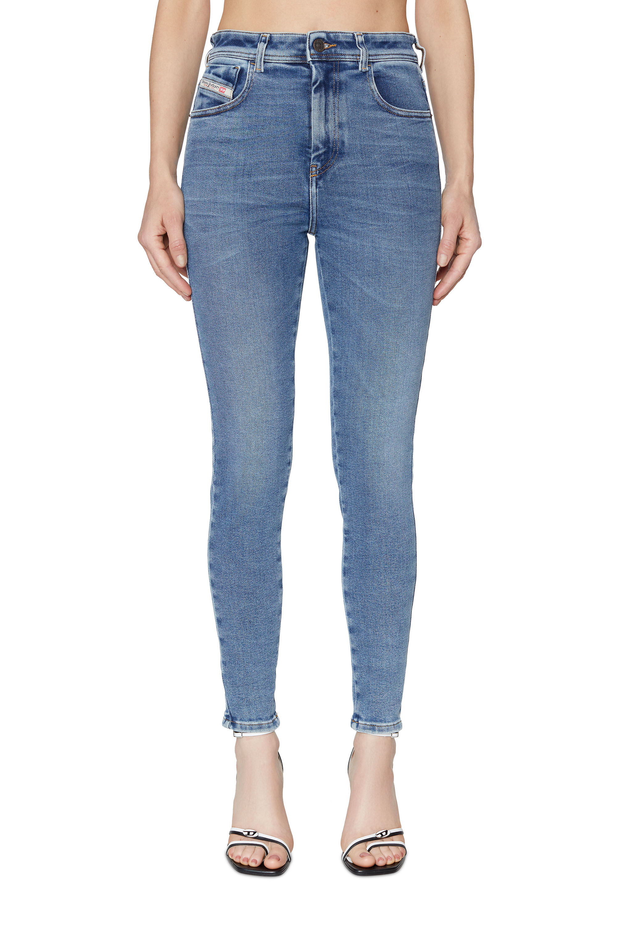 Diesel - Woman's Skinny Jeans 1984 Slandy-High 09D62, Medium blue - 2