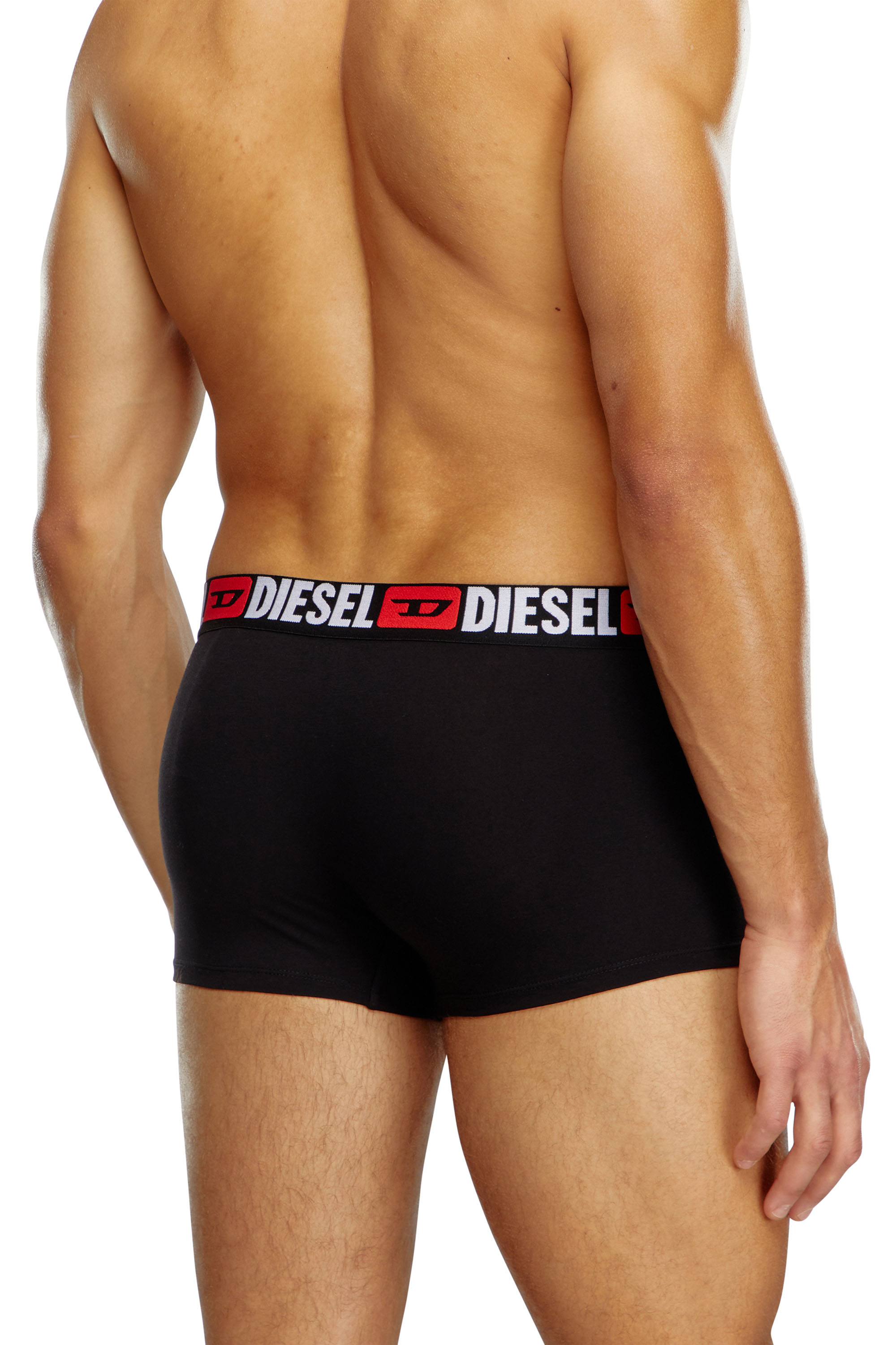 Diesel - UMBX-DAMIENTHREEPACK, Man's Three-pack of all-over logo waist boxers in Black - 3