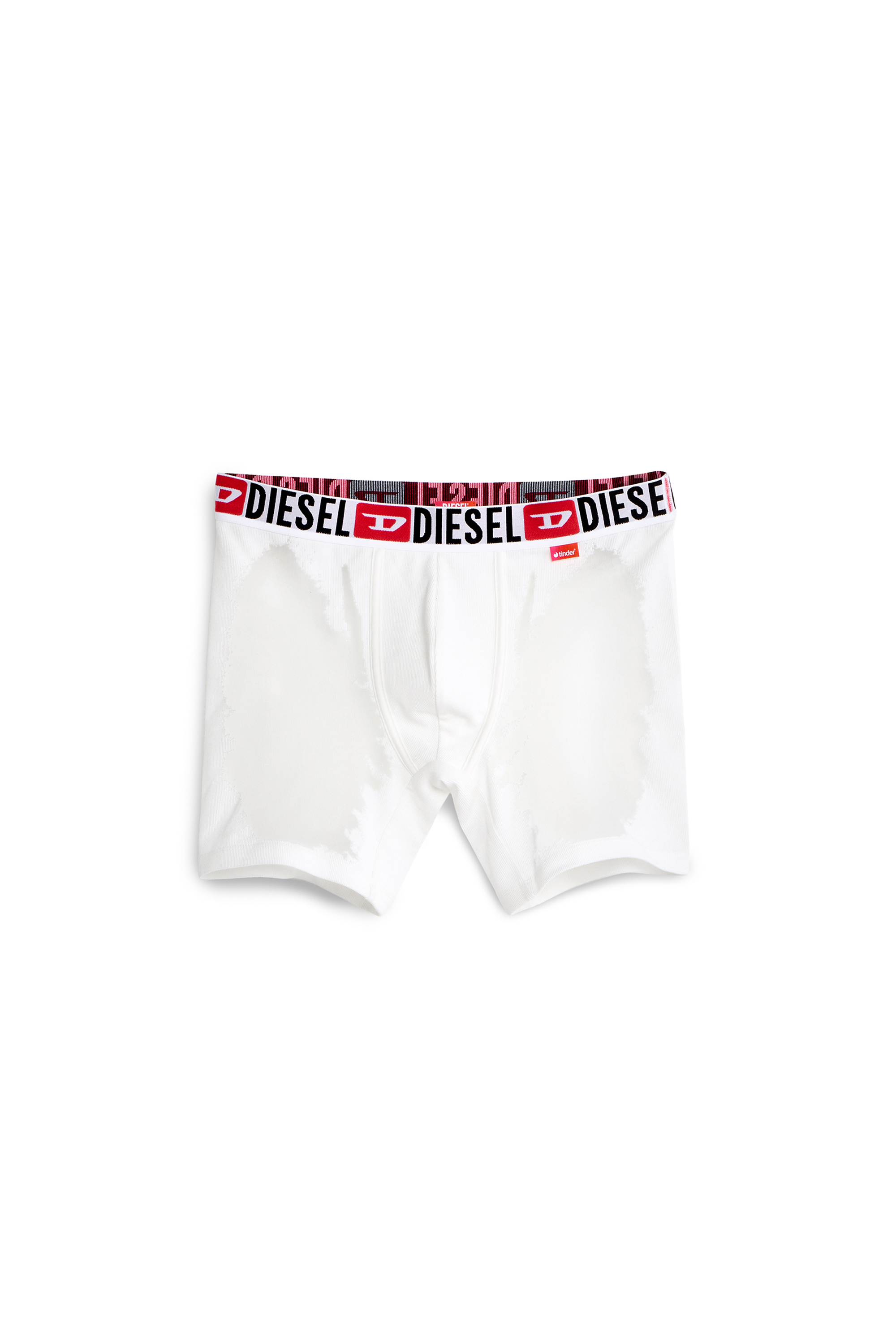 Diesel - PR-MAX-D-CORE, Man's Boxer briefs with sheer devor&eacute; effect in White - 4