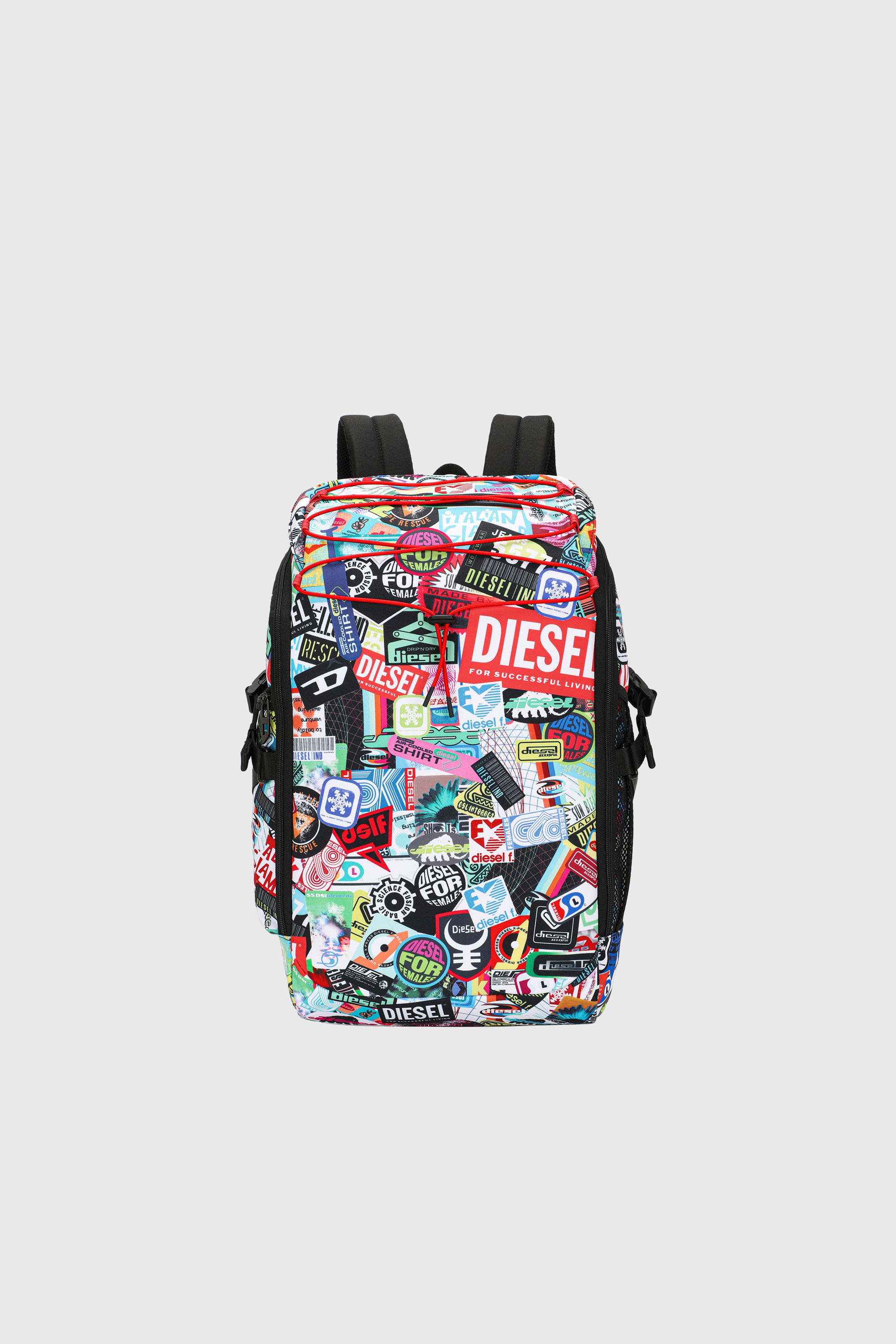 Diesel - DIESEL PC PRINTED BACKPACK-STICKERS- DSB, Unisex's Multifunctional backpack with stickers in Multicolor - 1