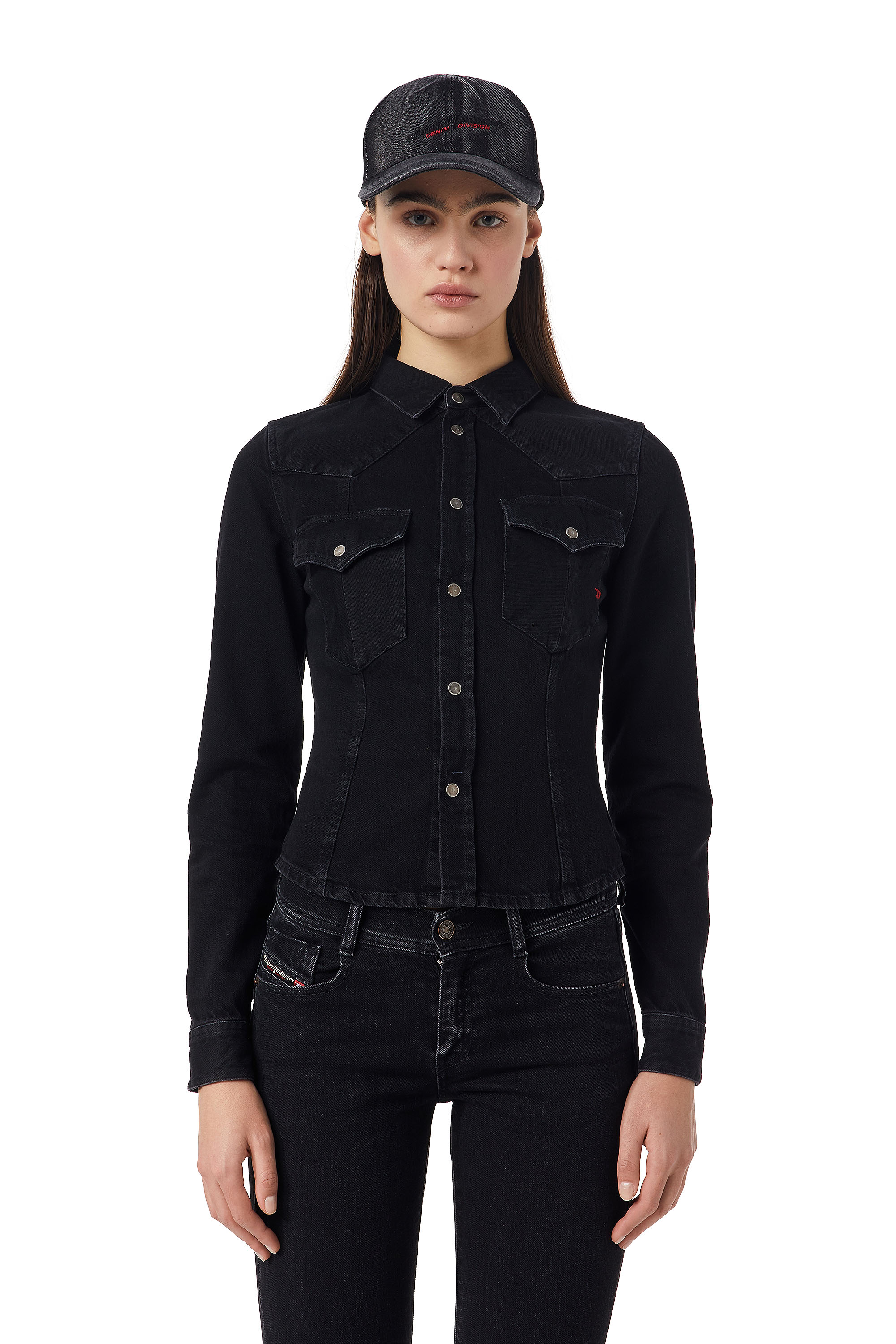 Diesel - DE-RIN WESTERN SHIRT, Black/Dark grey - Image 1