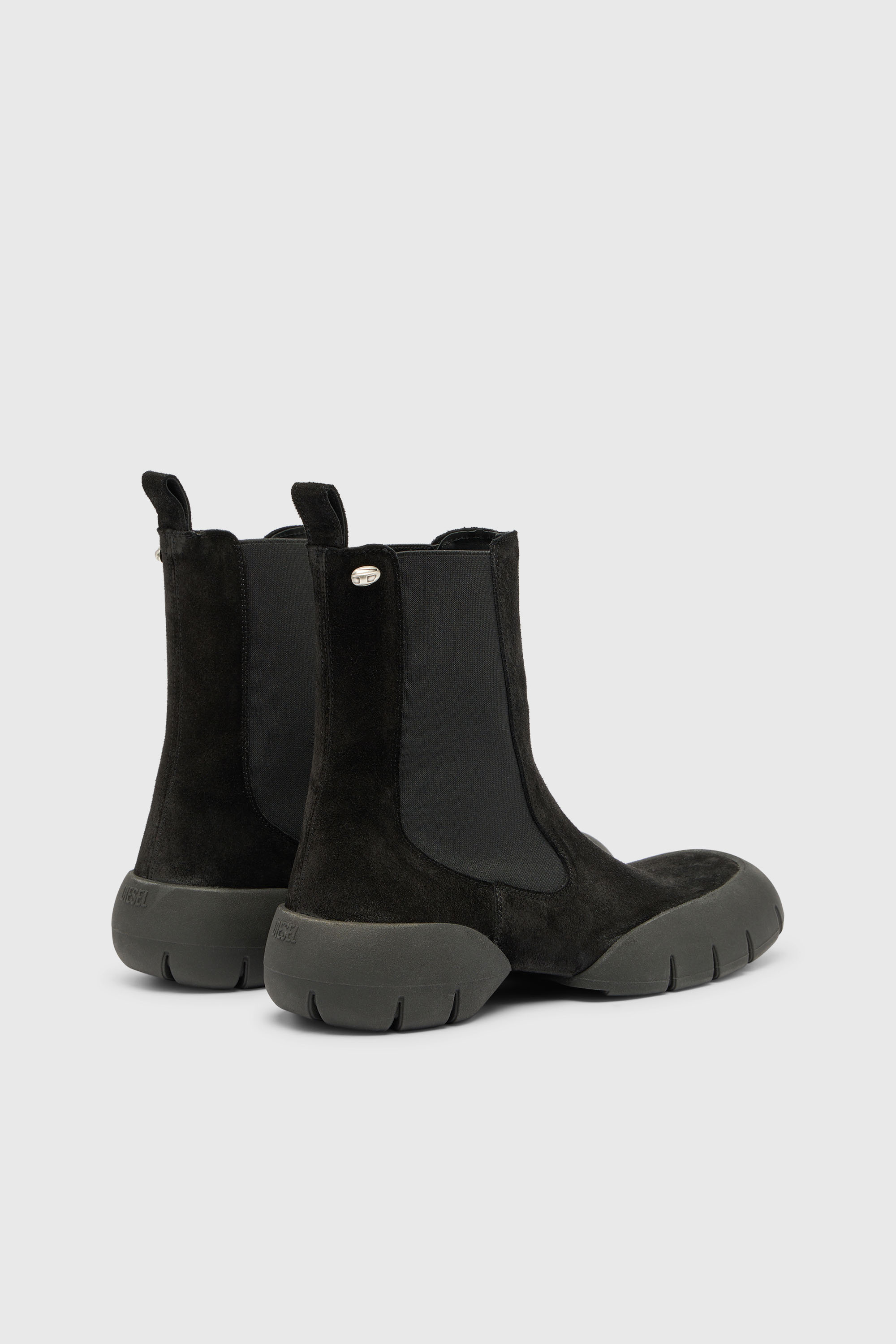 Diesel - D-MATHIEU CH, Man's D-Mathieu - Suede boots with rubber outsole in Black - 3