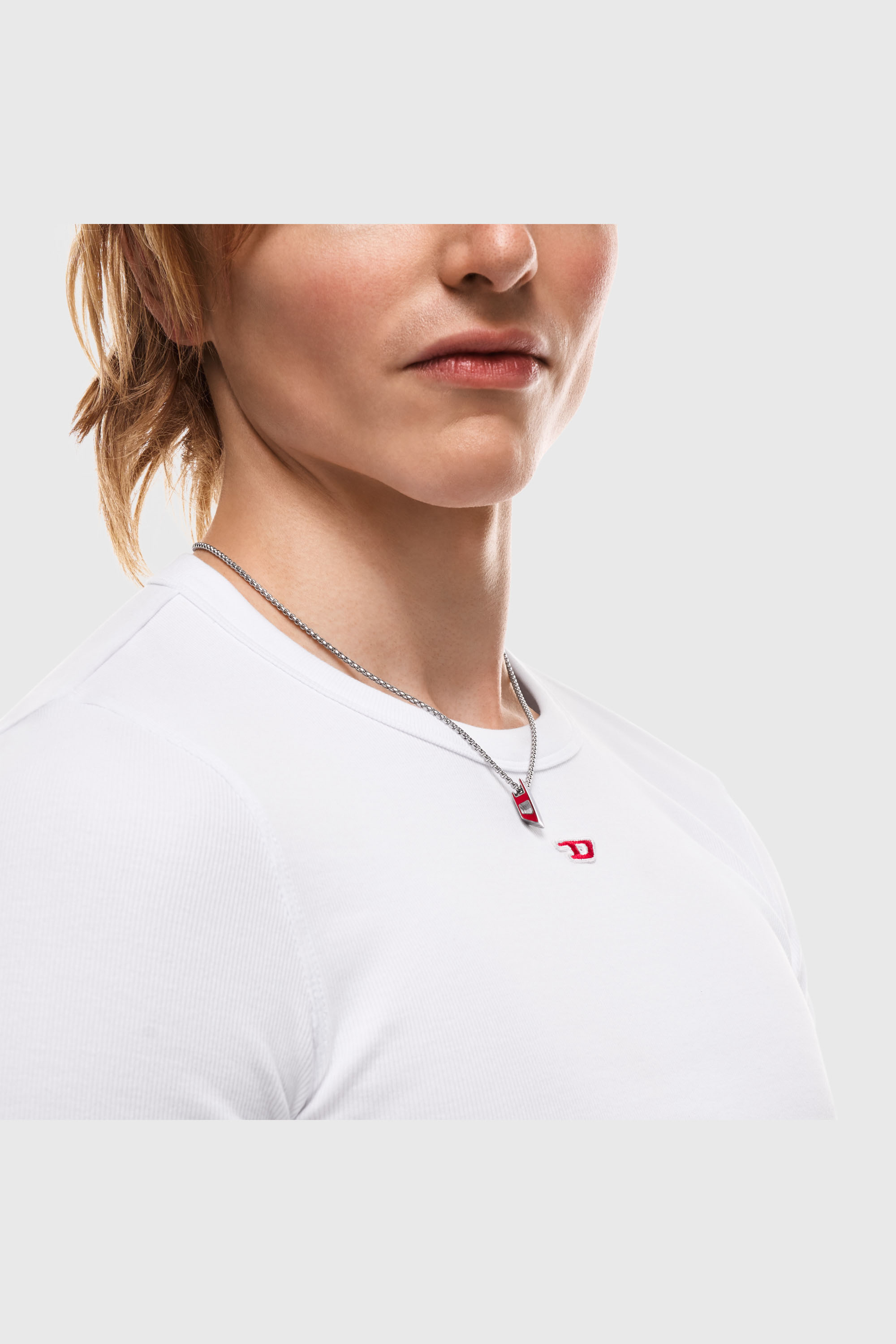 Diesel - DX1689040 JEWELLERY, Unisex's Stainless steel pendant necklace in Silver/Red - 6