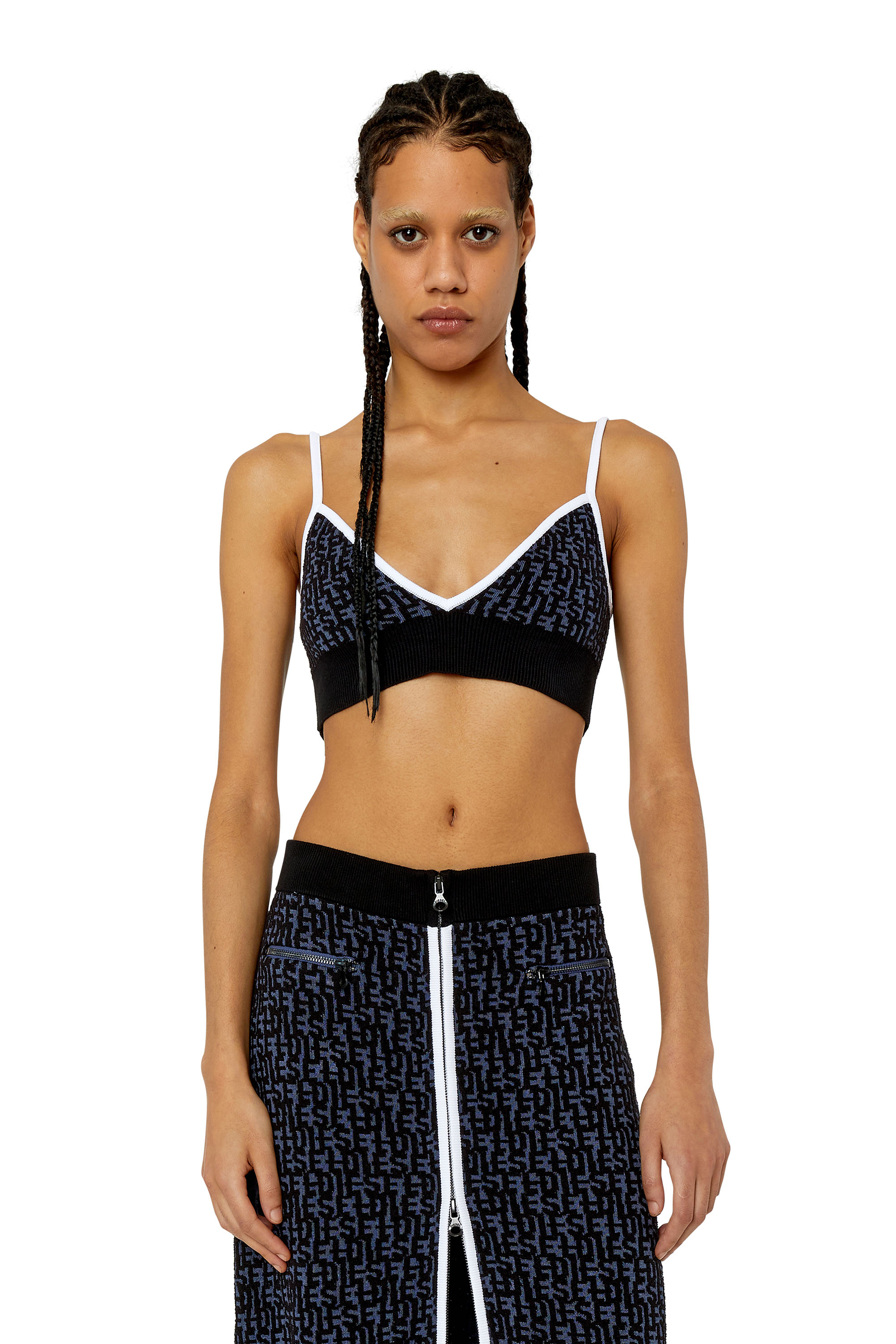 Diesel - M-ATHILDE-TOP, Black/Blue - Image 1