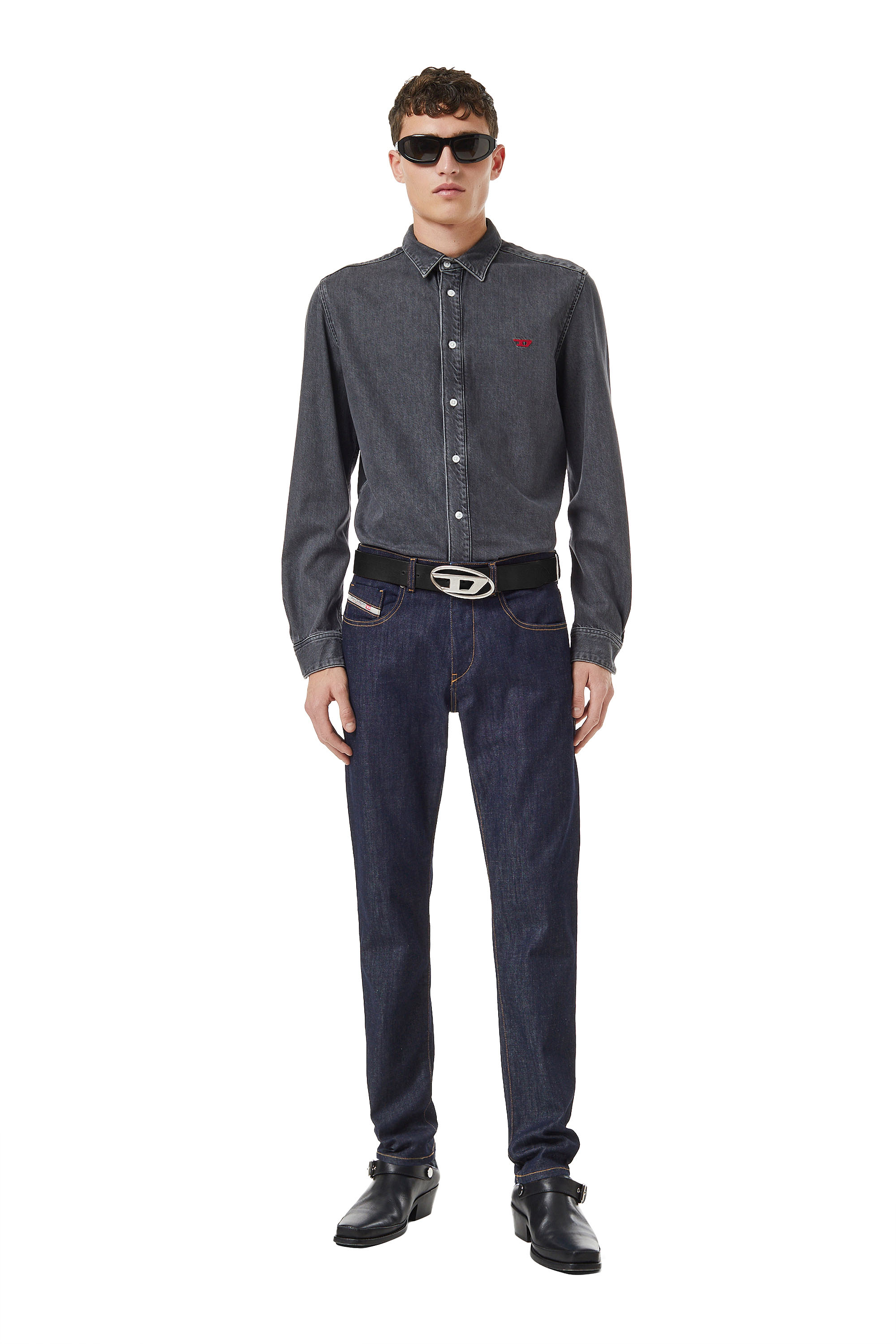 Diesel - 2019 D-Strukt Z9B89 Slim Jeans, Dark Blue - Image 5