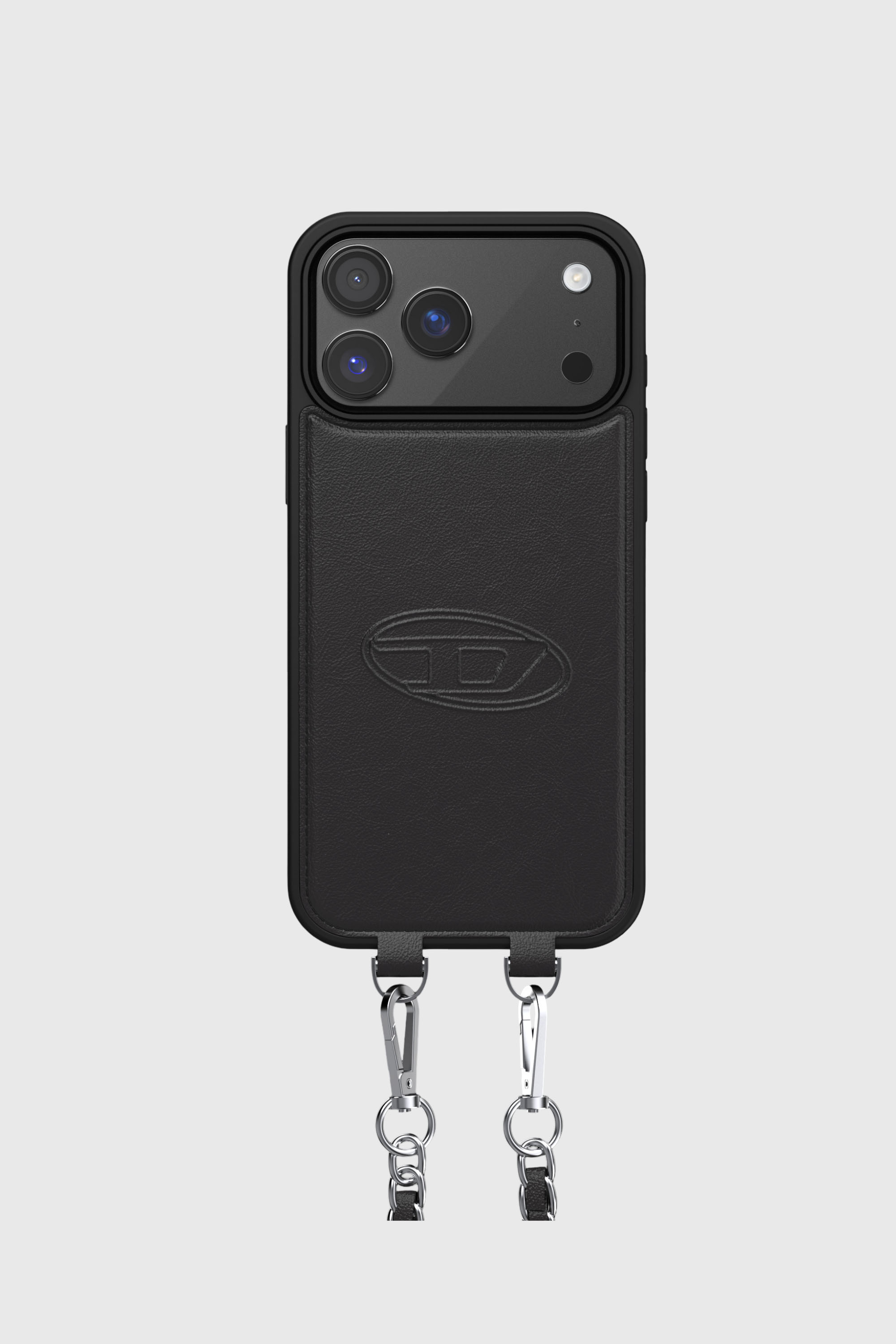Diesel - 60663 MOULDED CASE, Unisex's Oval D case with wrist strap and MagSafe for iPhone 17 Pro Max in Black - 2
