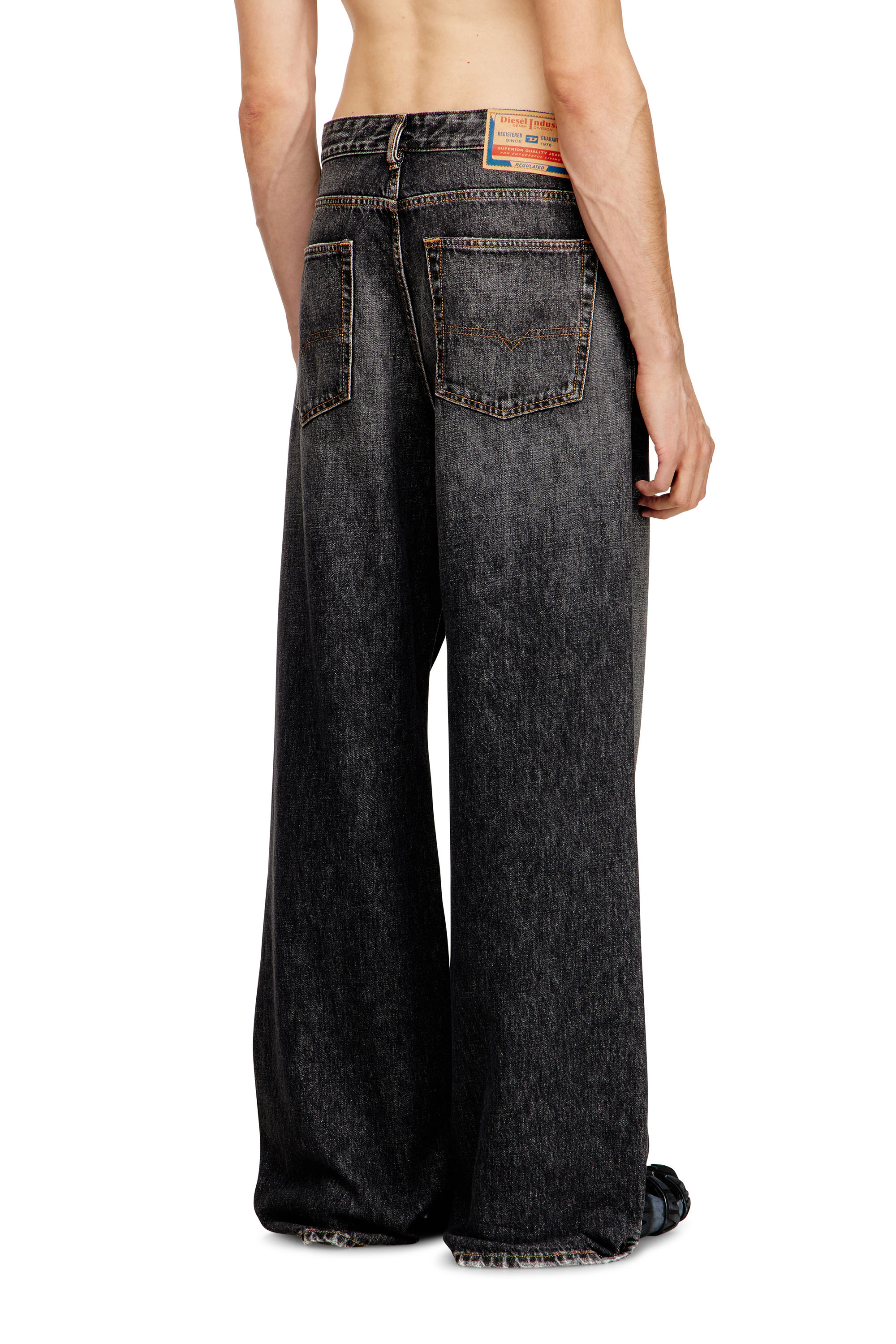 Diesel - Man's Relaxed Jeans D-Rise 007DN, Black/Dark grey - 4