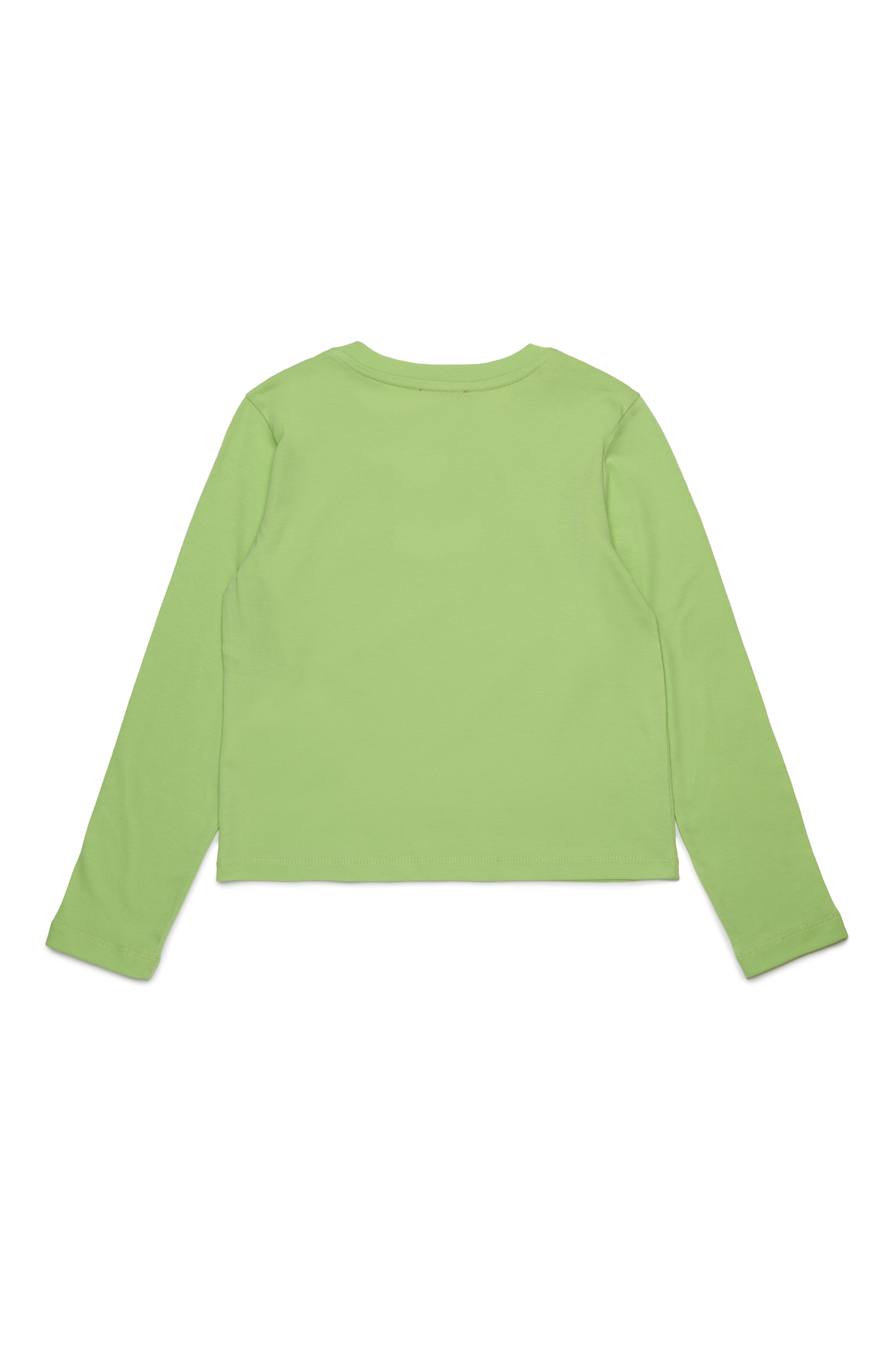 Diesel - TIVALSYLS, Woman's Cotton t-shirt with embroidered logo in Green - 2