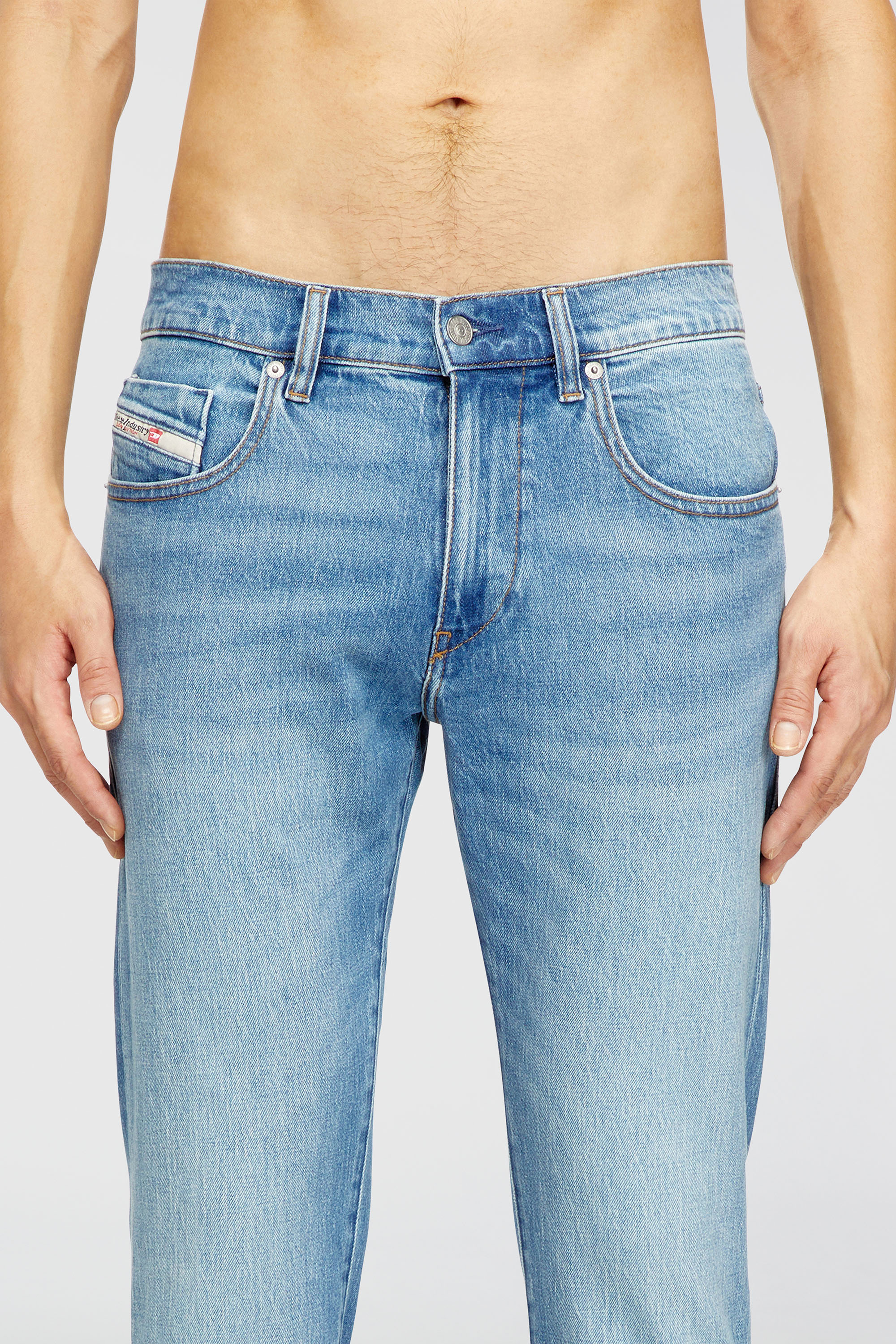 Diesel - Man's Slim Jeans 2019 D-Strukt 0ADBK, Light Blue - 5