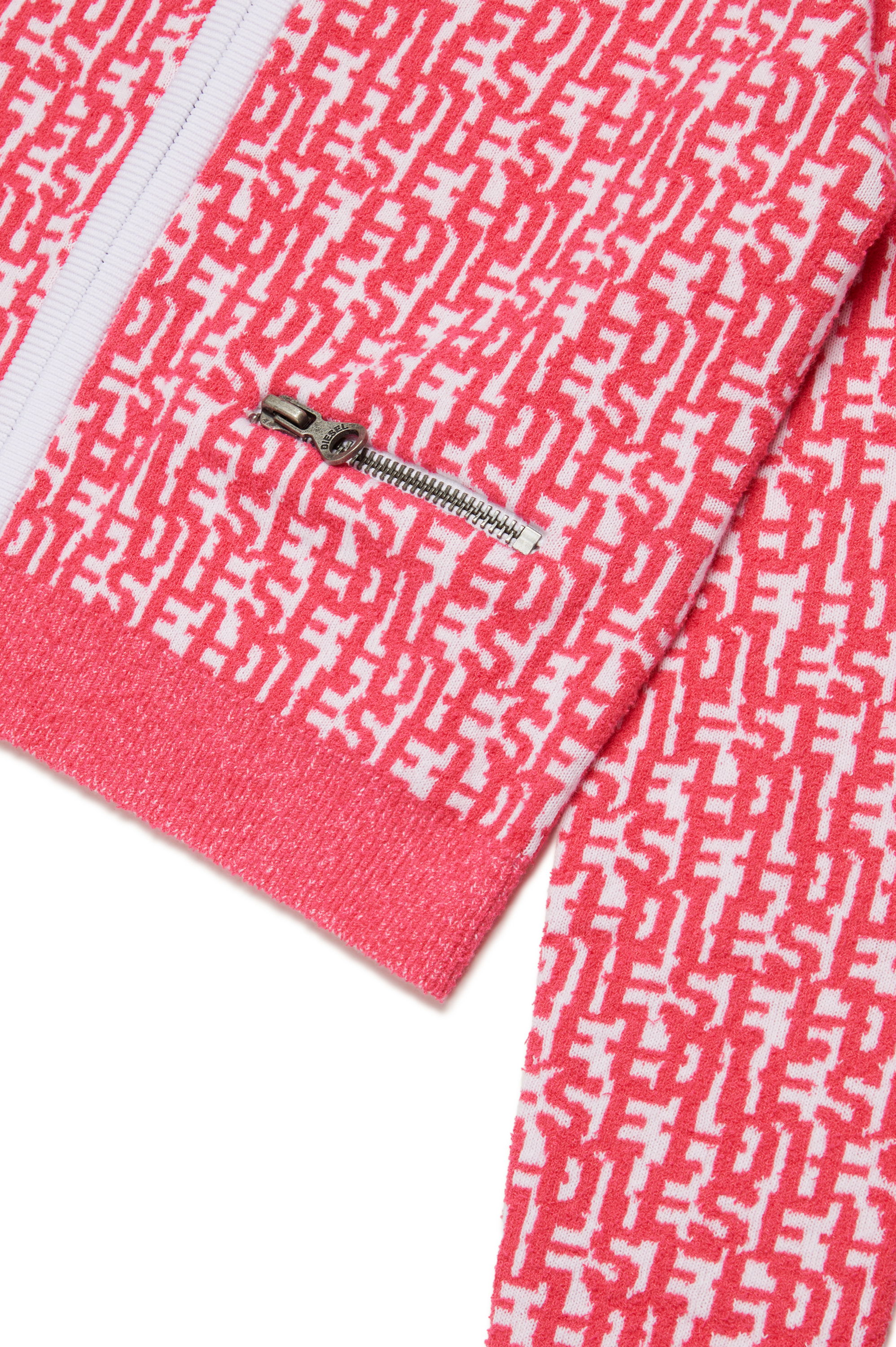 Diesel - KALLORCA, Woman's Monogram-jacquard cardigan in Pink - 4