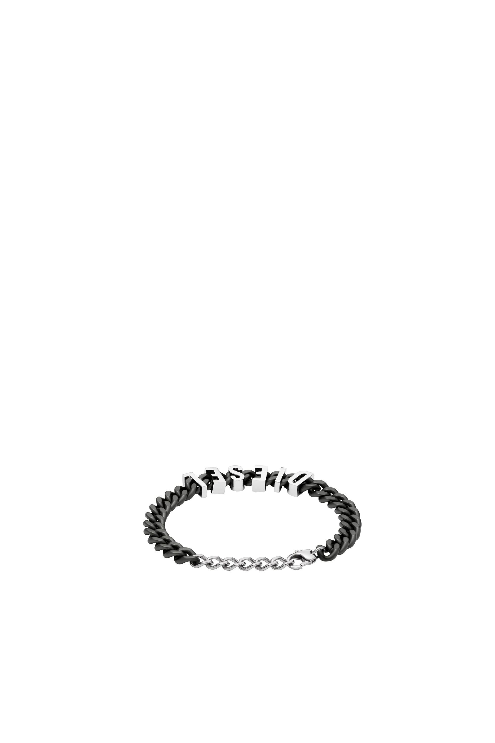 Diesel - DX1486, Unisex Two-Tone stainless steel chain bracelet in Black - Image 2
