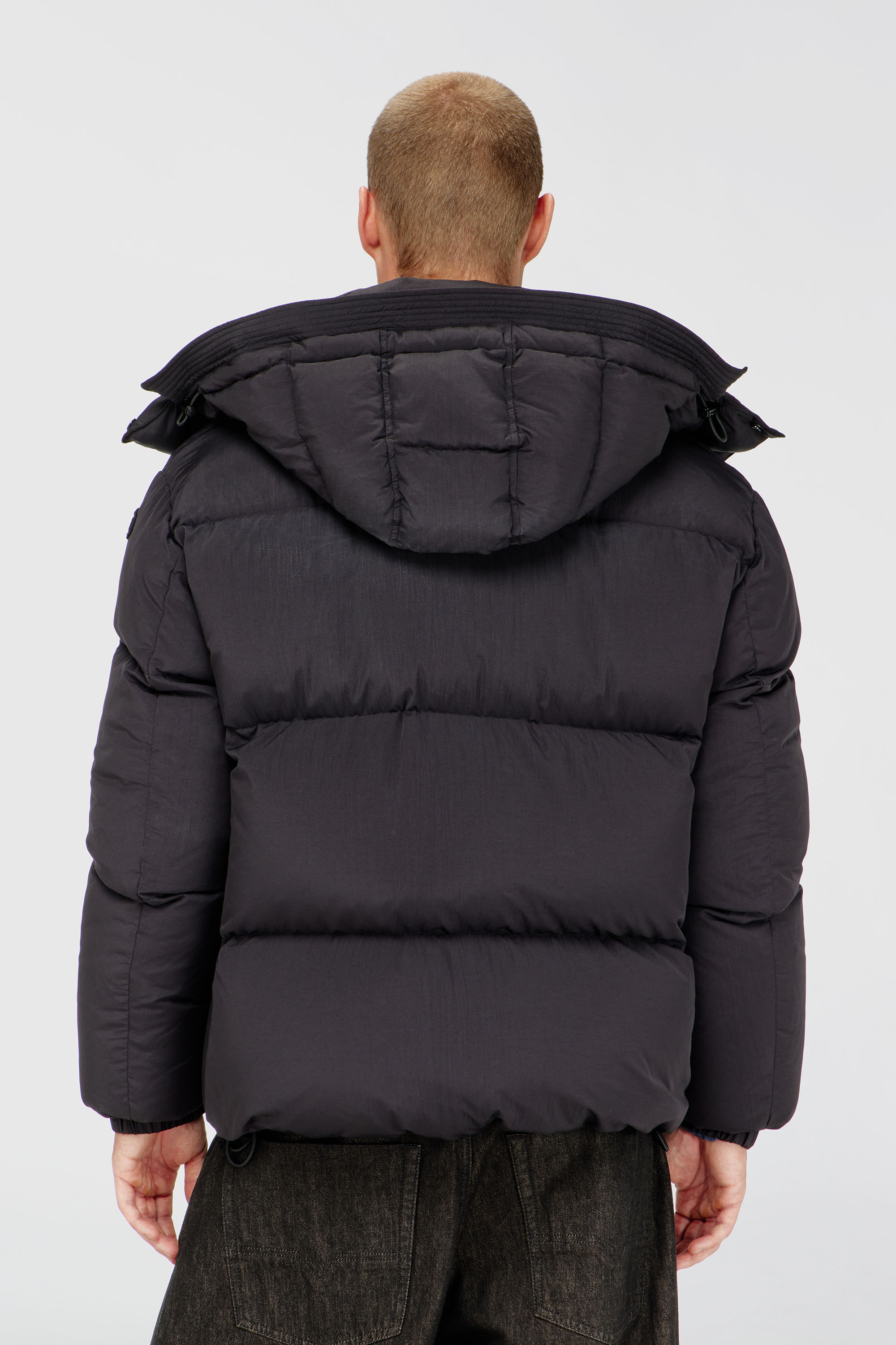 Diesel - W-ROLFYS-WRD, Man's Quilted down jacket in ViralOff&reg; Taslan in Dark grey - 4