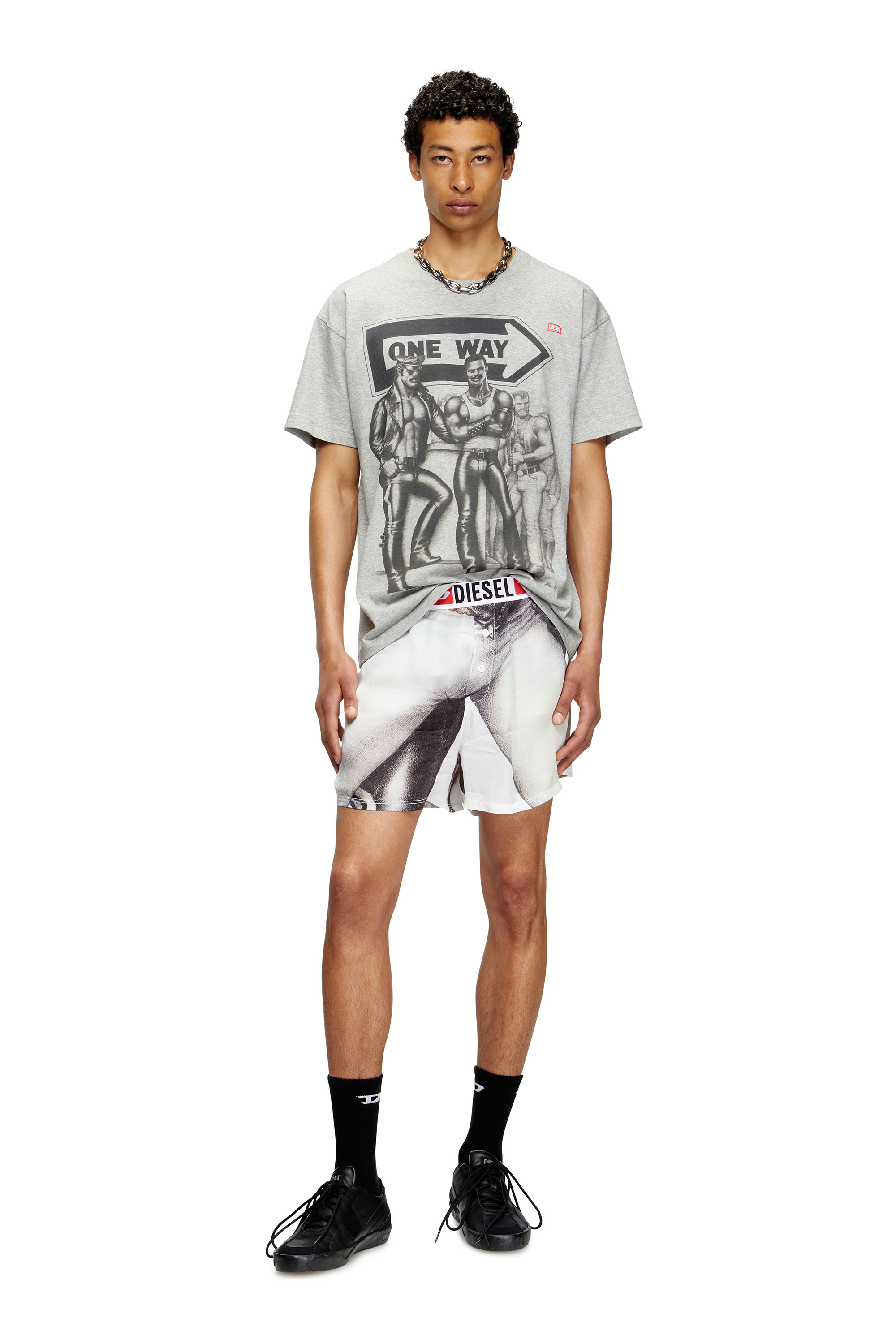 Diesel - PR-T-NORM-TOM25, Unisex's T-shirt with graphic print in Grey - 1