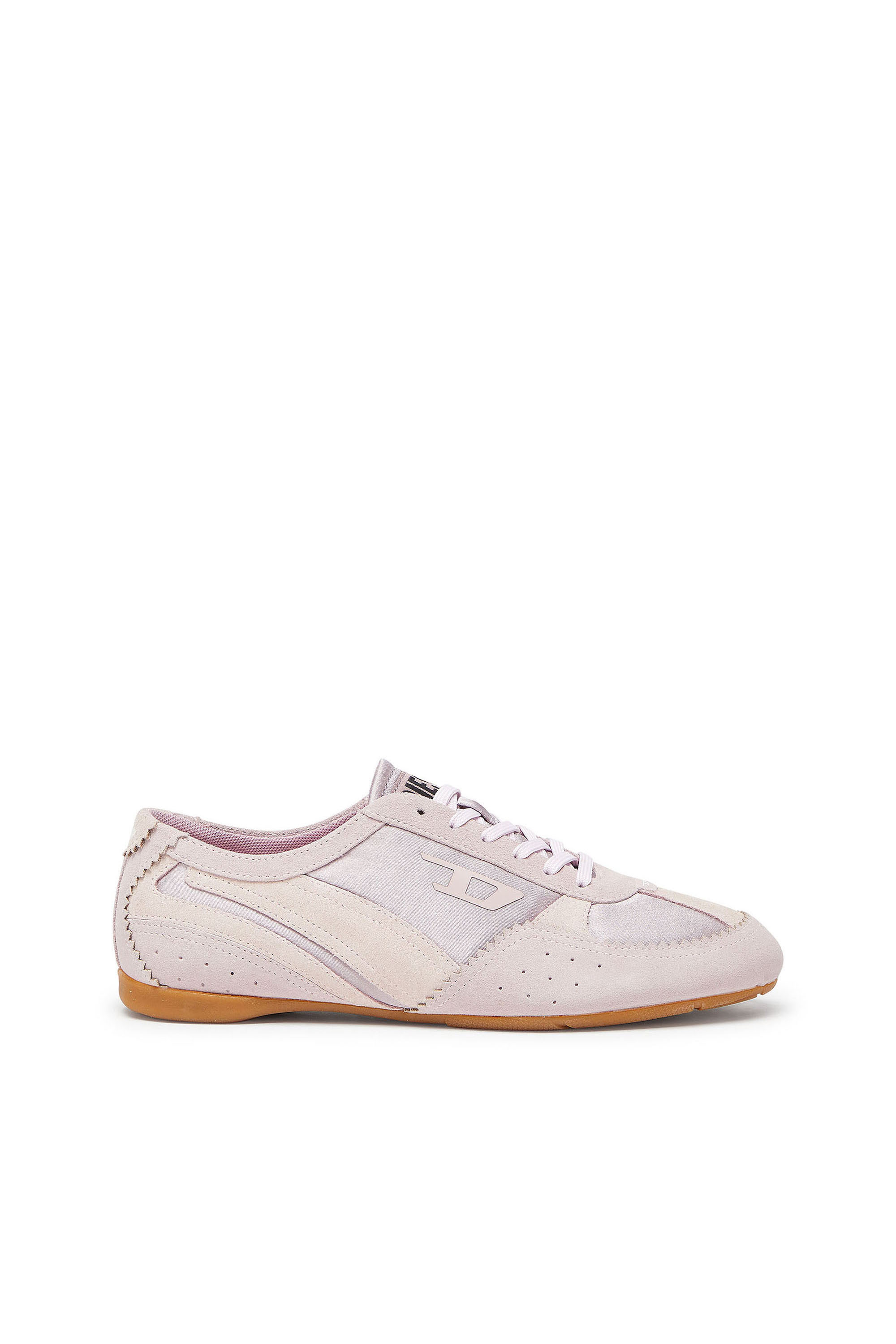 Diesel - D-MILE LOW II W, Woman's D-Mile-Flat sneakers with suede overlays in Pink - 1