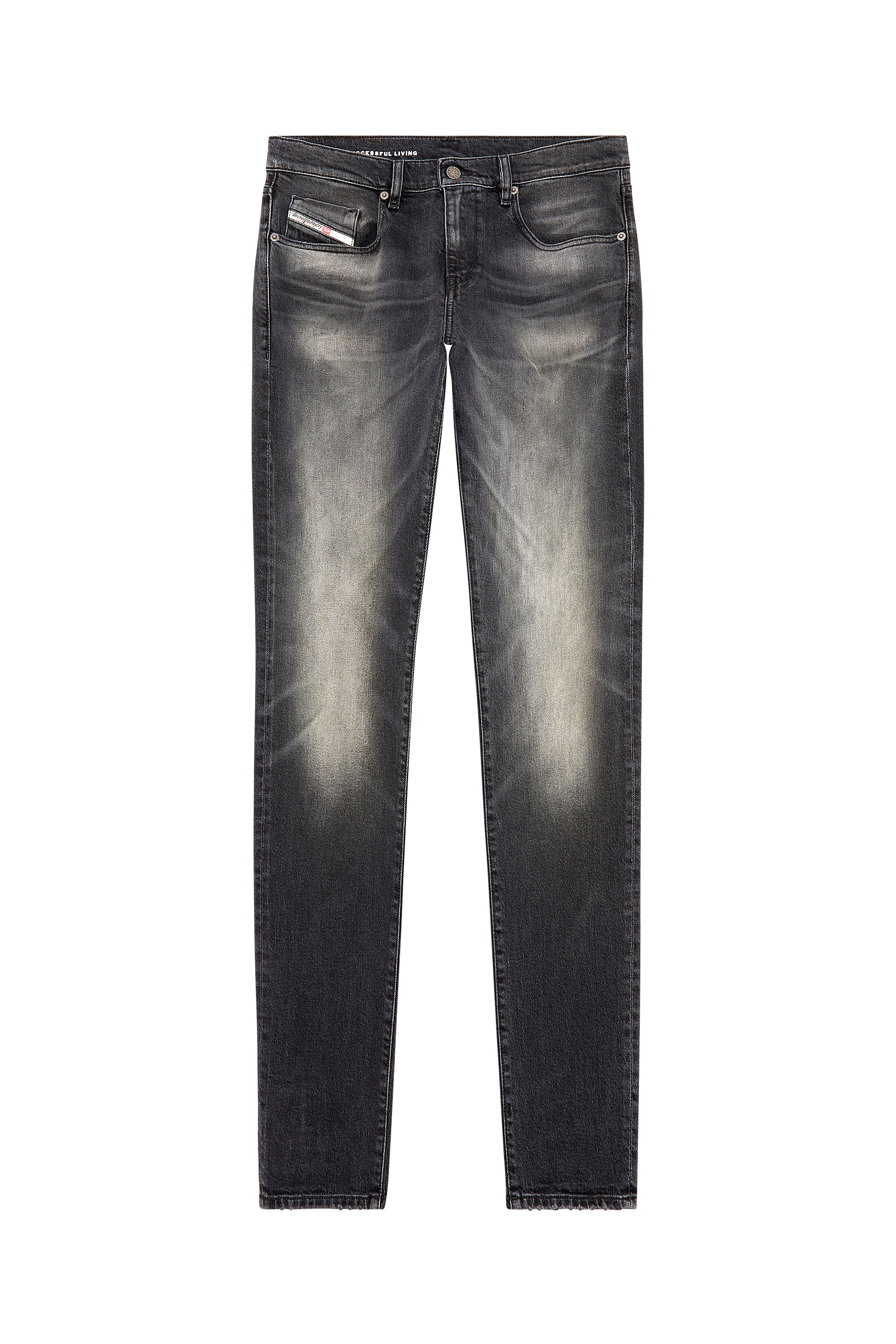 Diesel - Slim Jeans 2019 D-Strukt 09G20, Black/Dark grey - Image 5