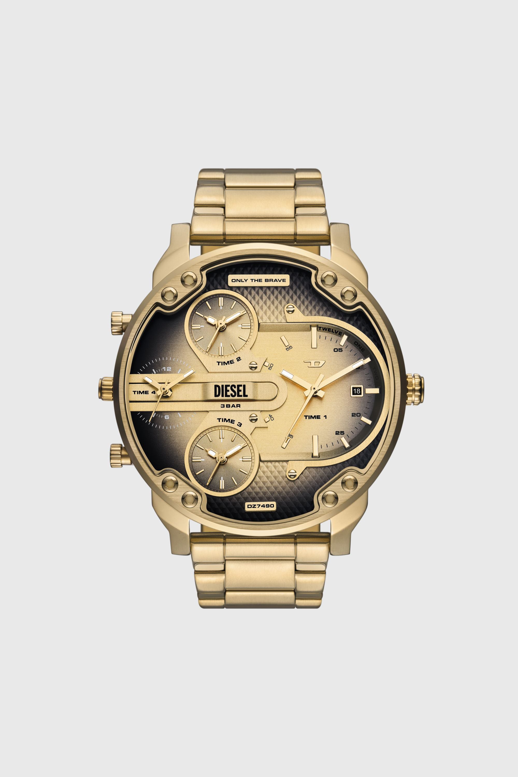 Diesel - DZ7490 WATCH, Man's Mr. Daddy Slim Multi-Movement Stainless Steel Watch in Gold - 1