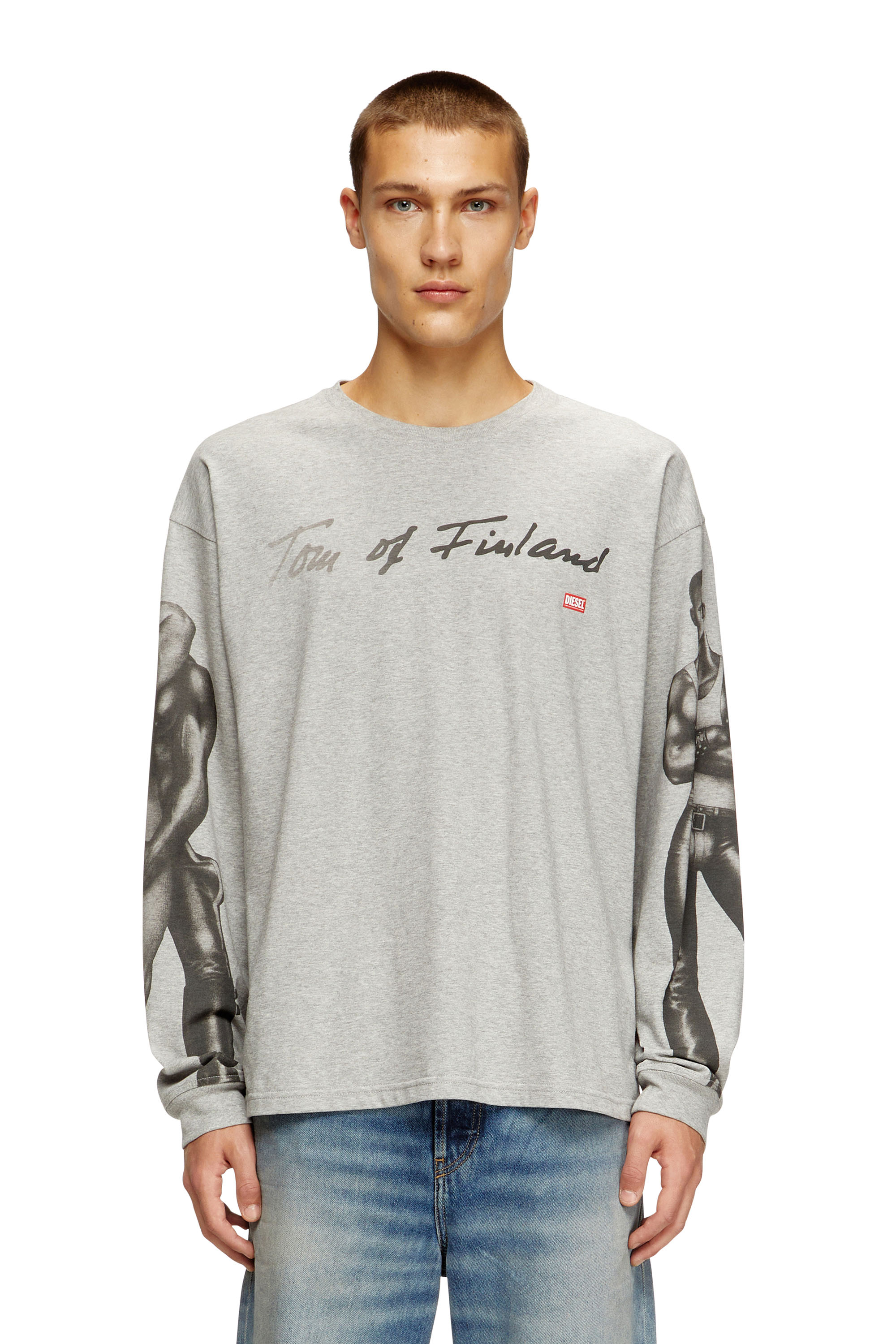 Diesel - PR-T-BOXT-LS-TOM25, Unisex's Long-sleeve T-shirt with graphic print in Grey - 2
