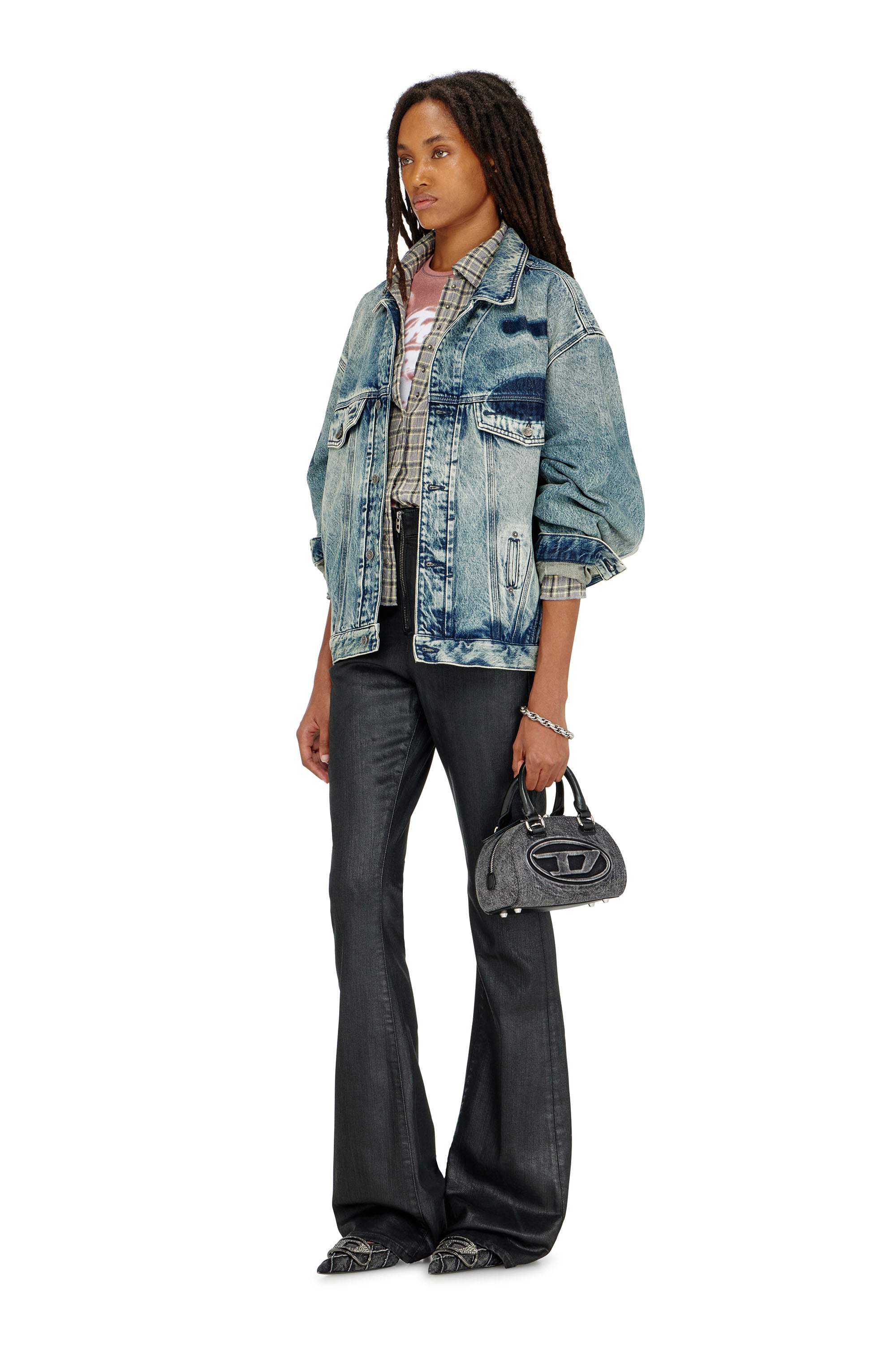Diesel - Woman's Bootcut Jeans 1973 D-Partt 09P78, Black/Dark grey - 2