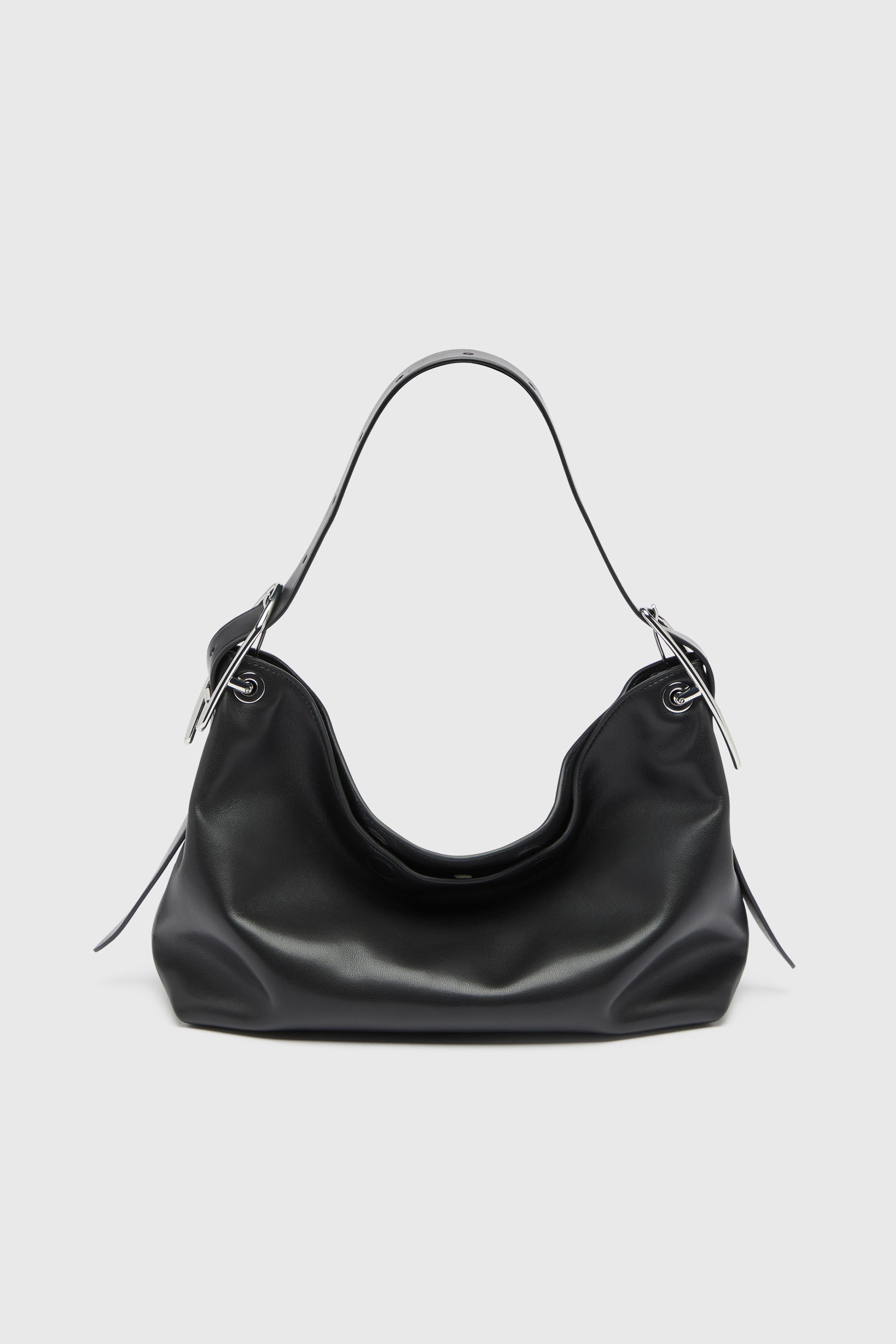 Diesel - D-LINE HOBO S, Woman's D-Line-Leather shoulder bag in Black - 1