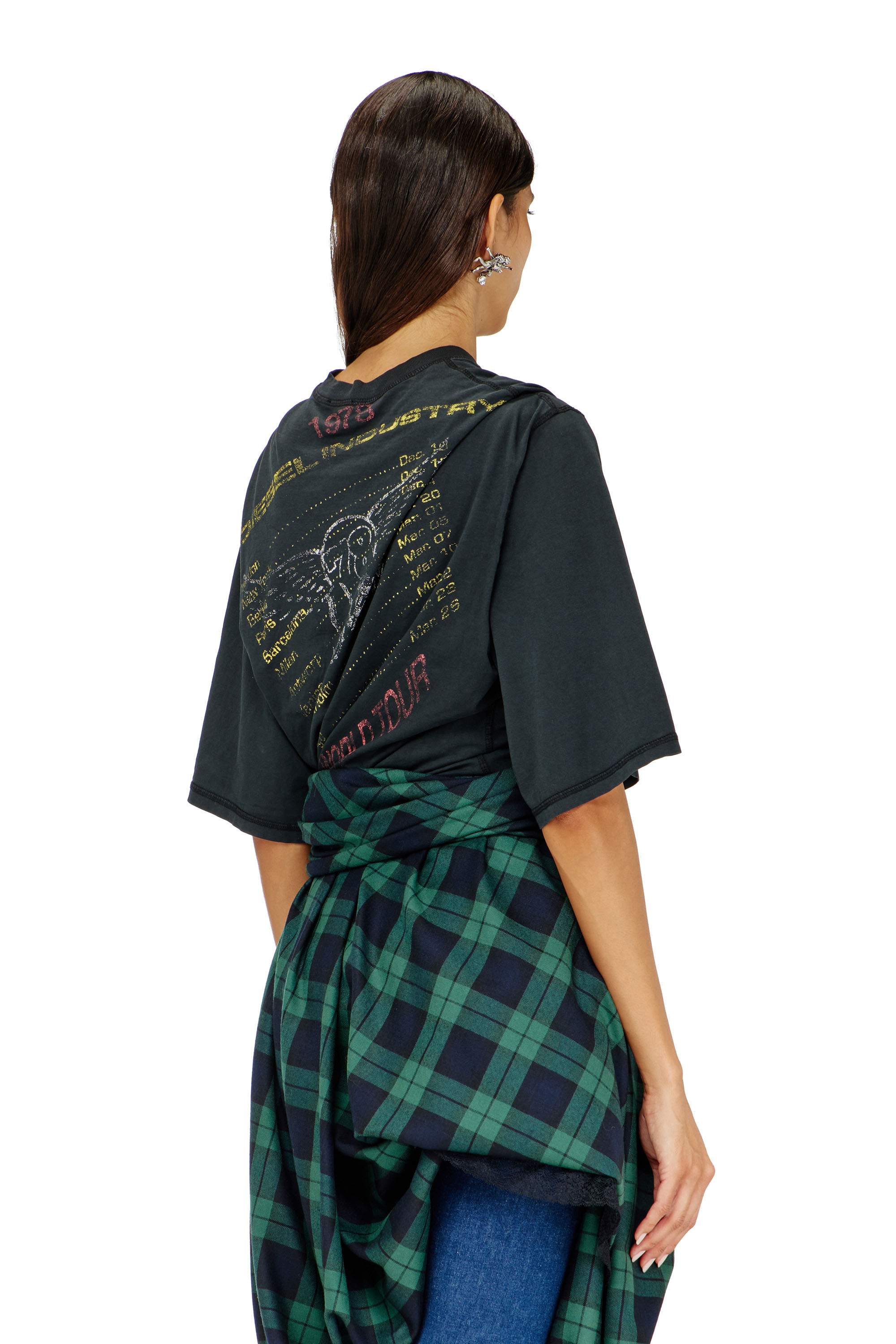 Diesel - T-MILLA-JER, Woman's T-shirt bodysuit with concert graphics in null - 3