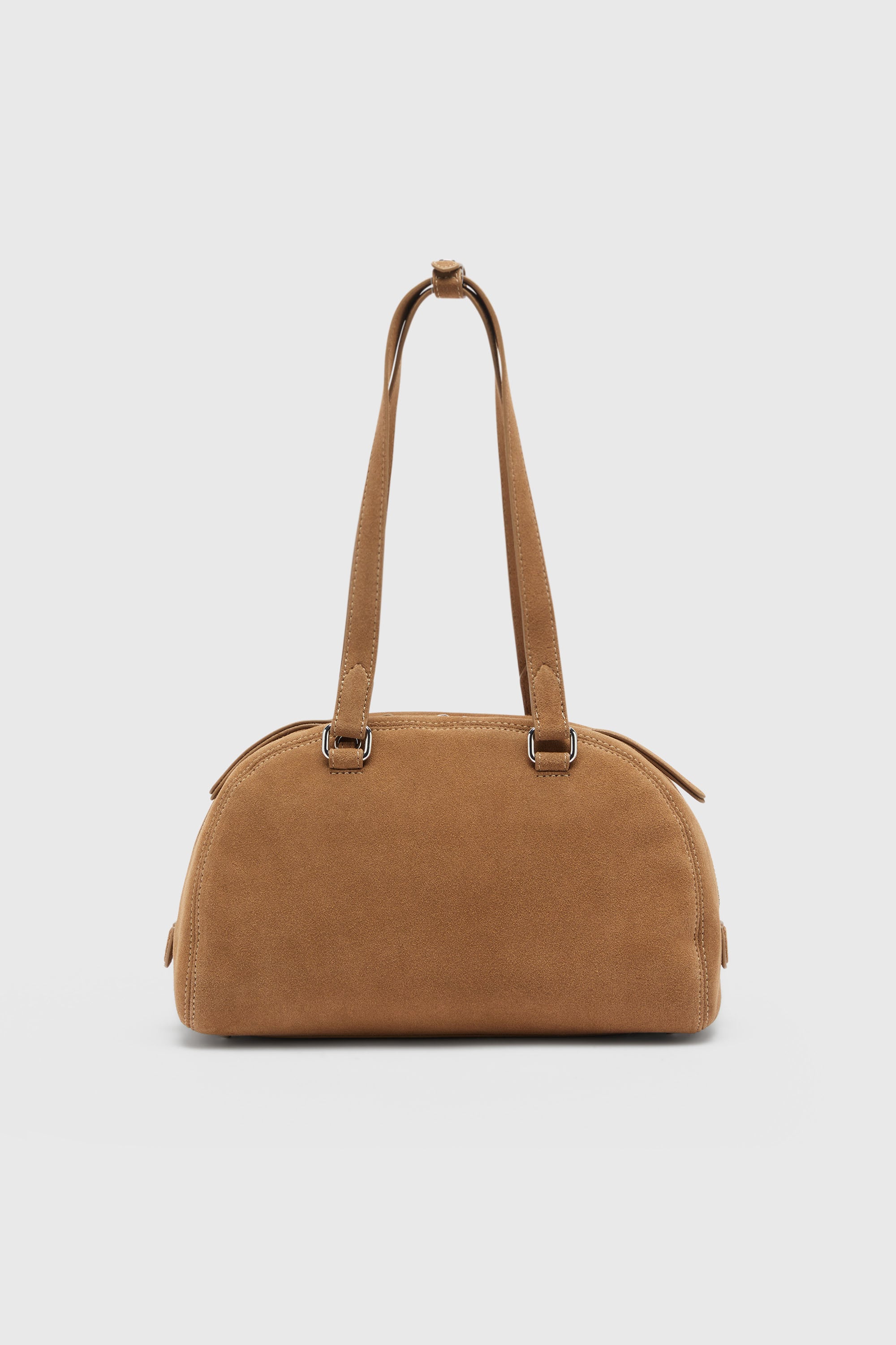 Diesel - 1DR DOME SHOULDER, Unisex's 1DR Dome-Suede shoulder bag with Oval D logo in Beige - 2