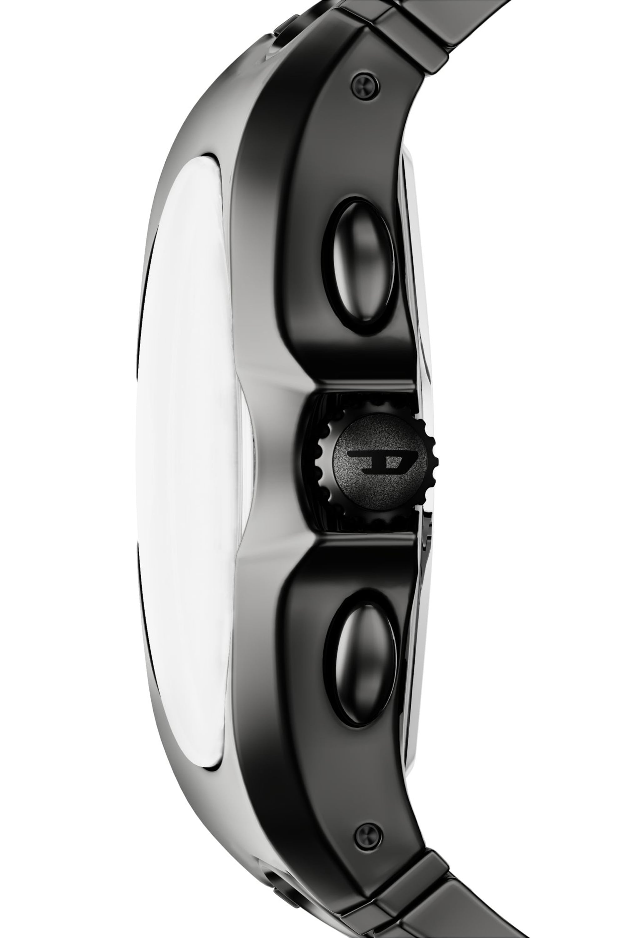 Diesel - DZ4726 WATCH, Man's D-Curve gunmetal stainless steel watch in Black - 3