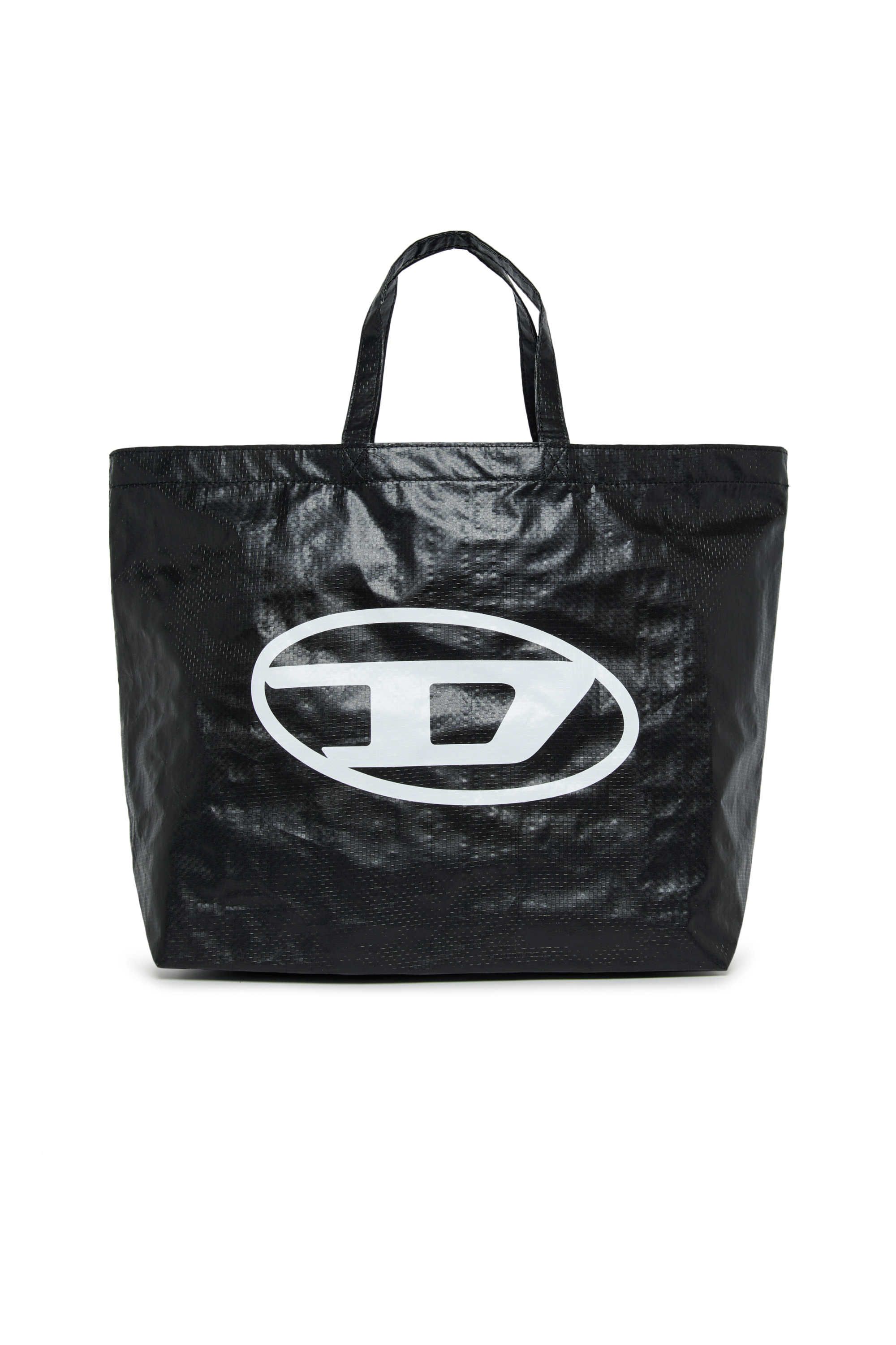 Diesel - WRITTEN, Woman's Beach bag with Oval D print in Black - 1