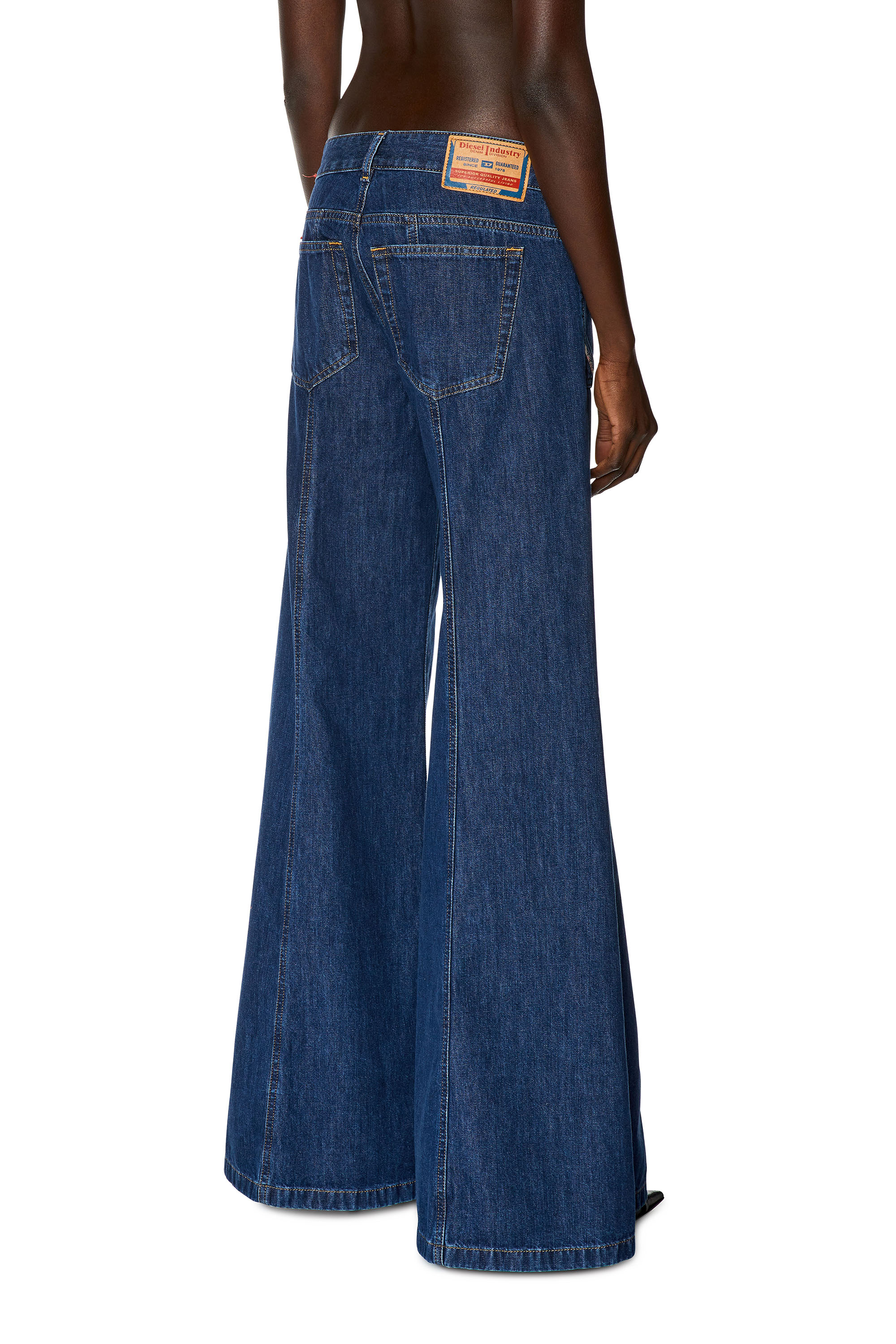 Diesel - Bootcut and Flare Jeans D-Aki 09H99, Dark Blue - Image 3