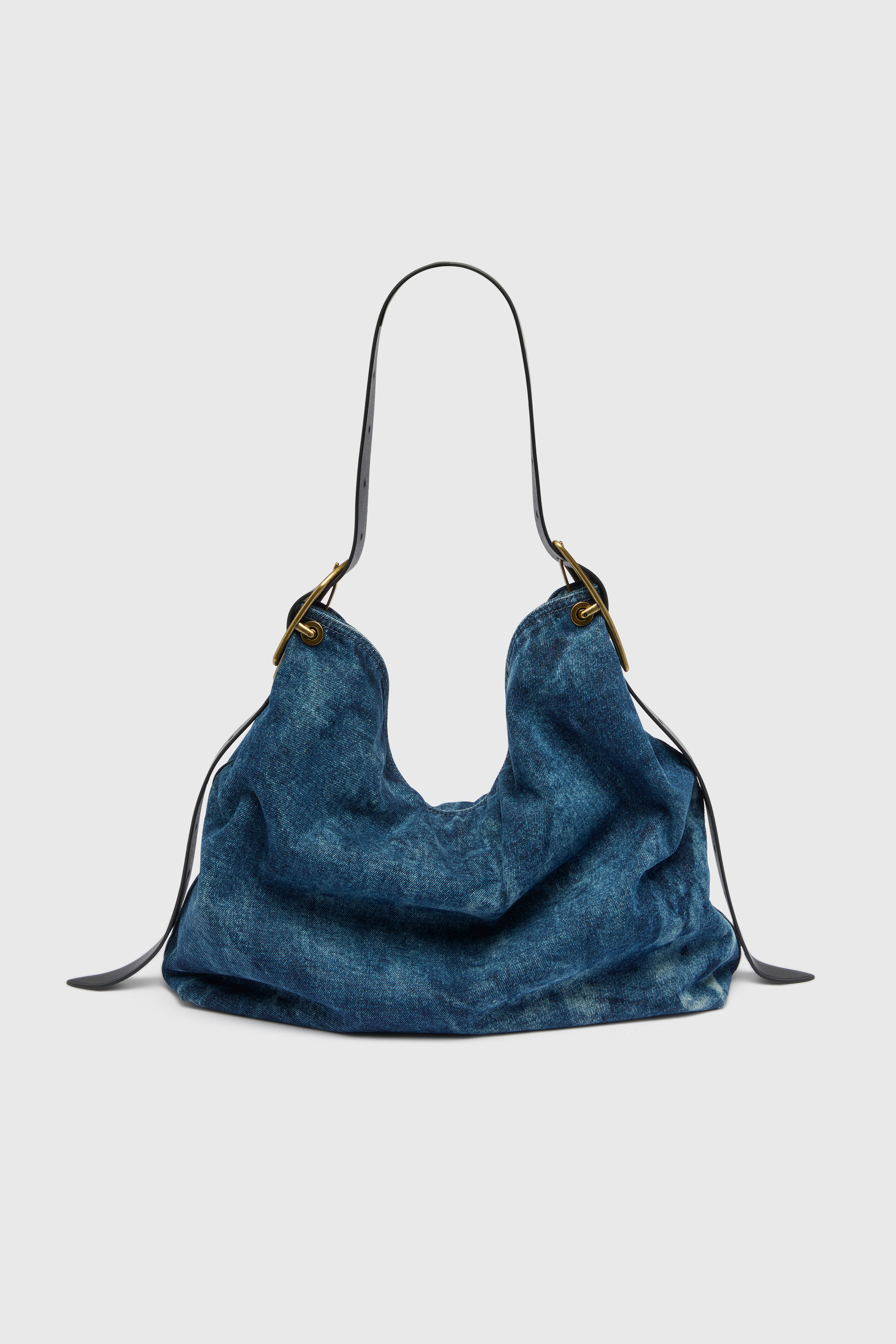 Diesel - D-LINE HOBO L, Woman's D-Line-Denim hobo bag in Medium blue - 3