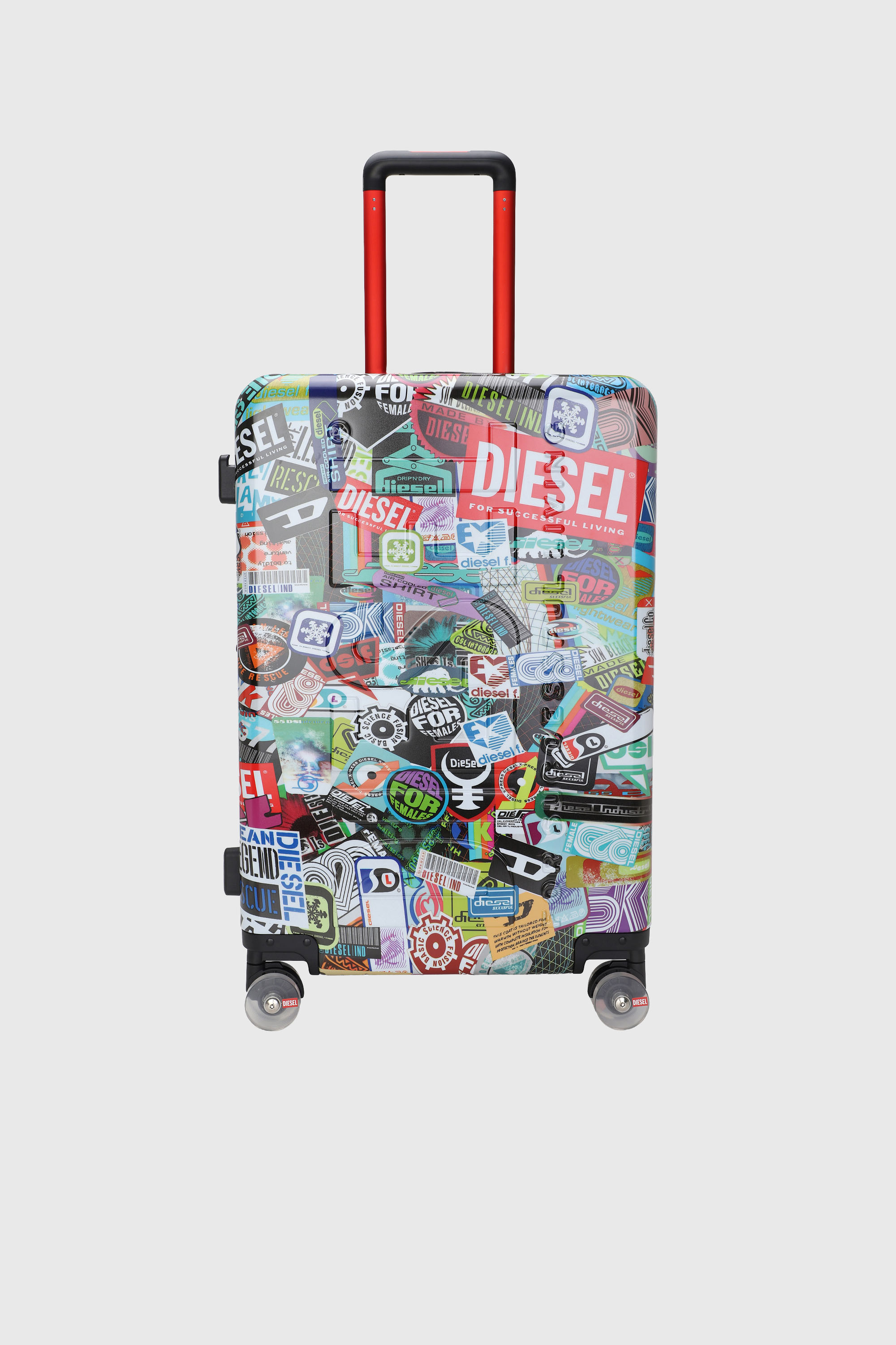 Diesel - DIESEL PC PRINTED TROLLEY-STICKERS- DSL0, Unisex's Sticker style suitcase size M in Multicolor - 1