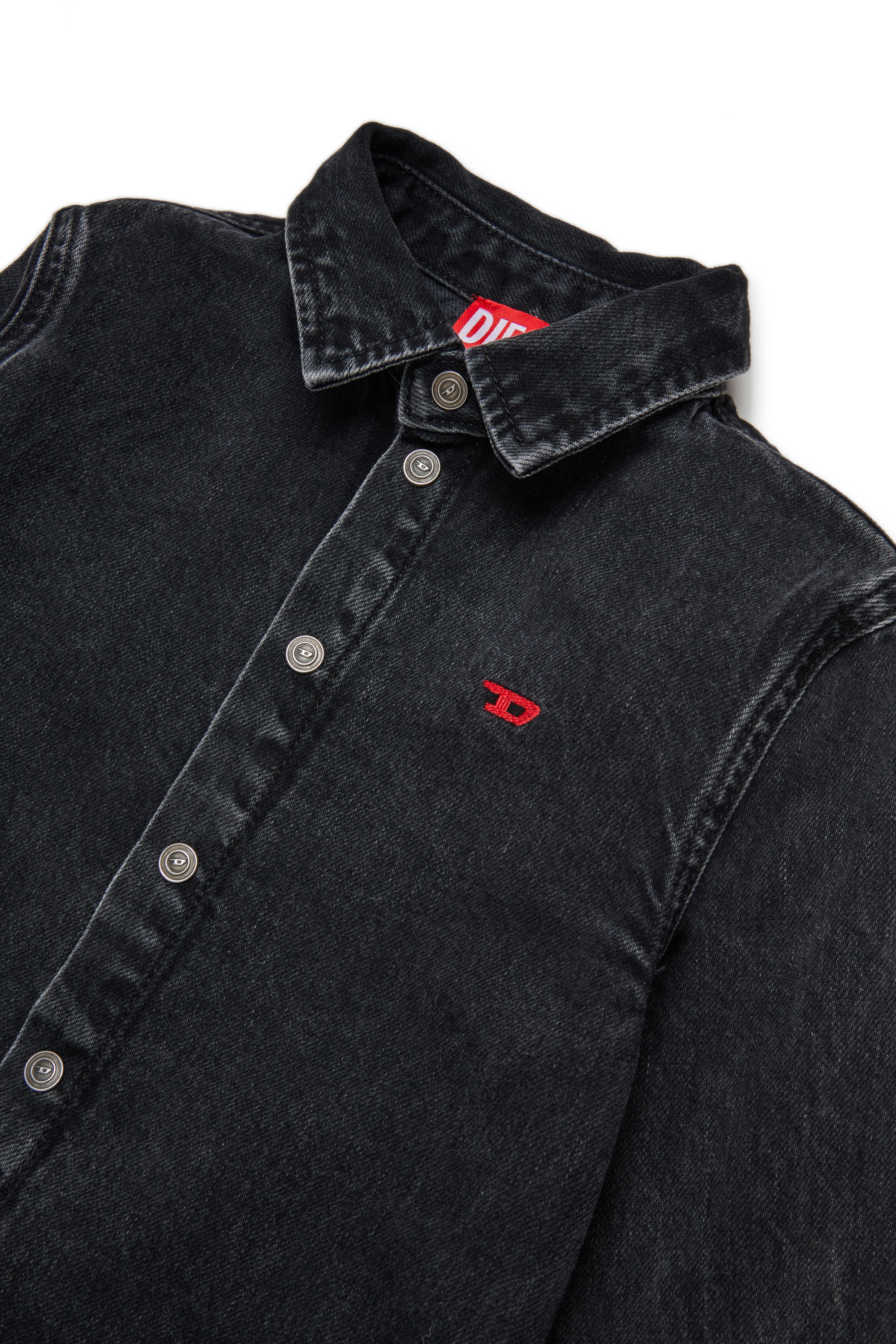 Diesel - DESSY, Woman's Denim dress with pockets in Black - 3