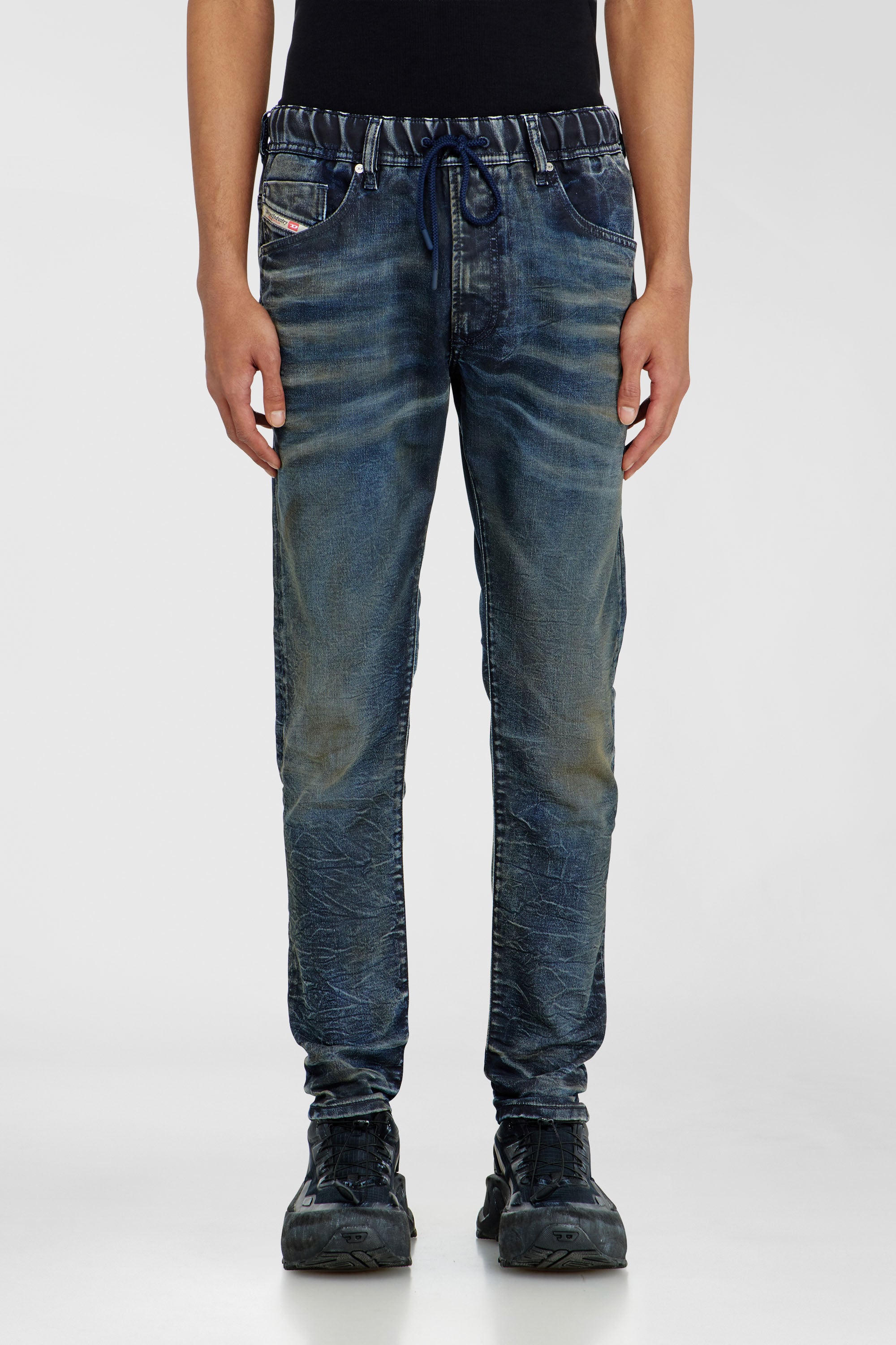 Diesel - Man's Regular E-Krooley Joggjeans&reg; 068XU, Dark Blue - 1